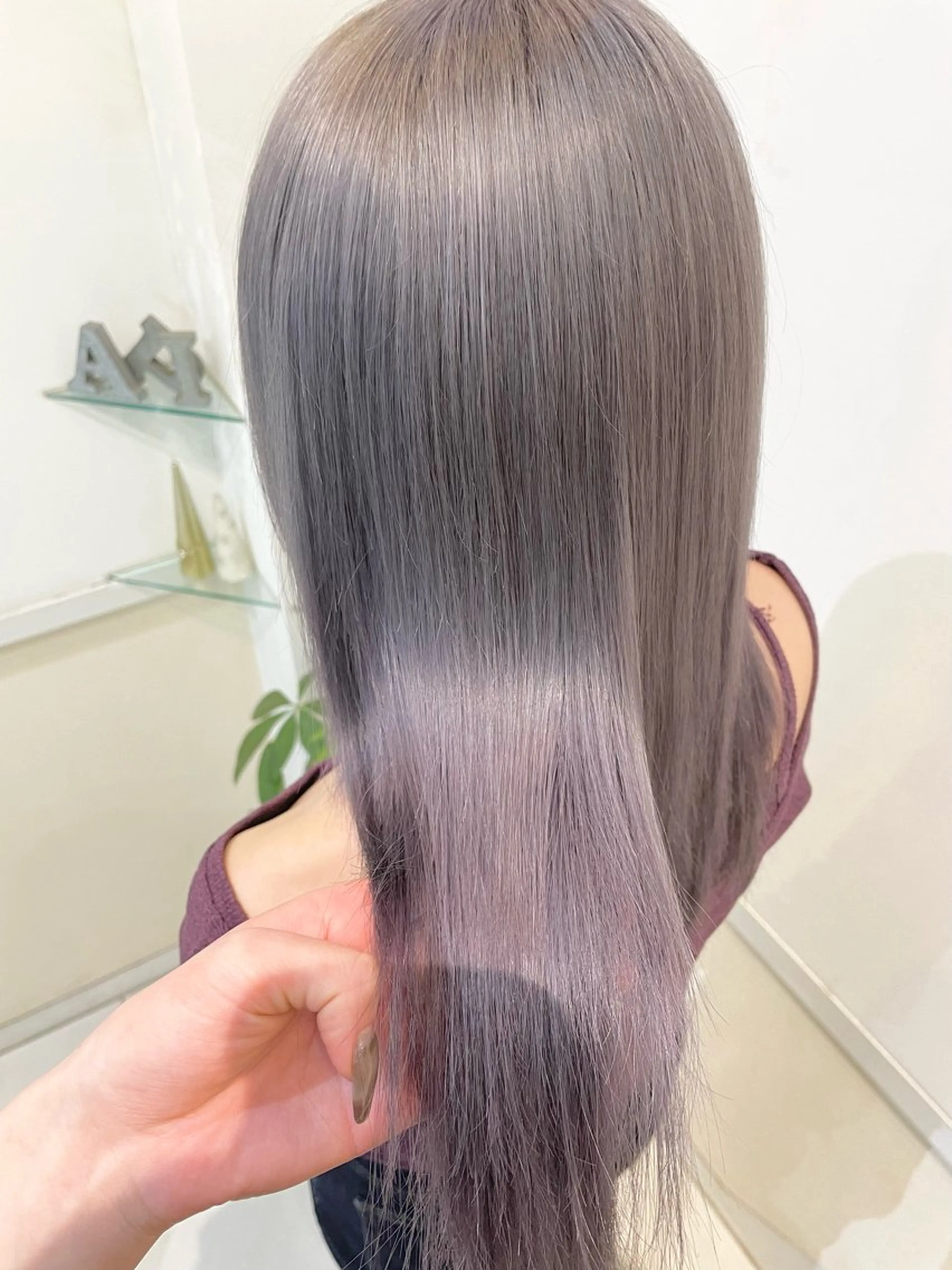 ロング カラー ヘアカラー トリートメント 髪質改善カラー🤍 エクステ✨君島由実子のヘアスタイル