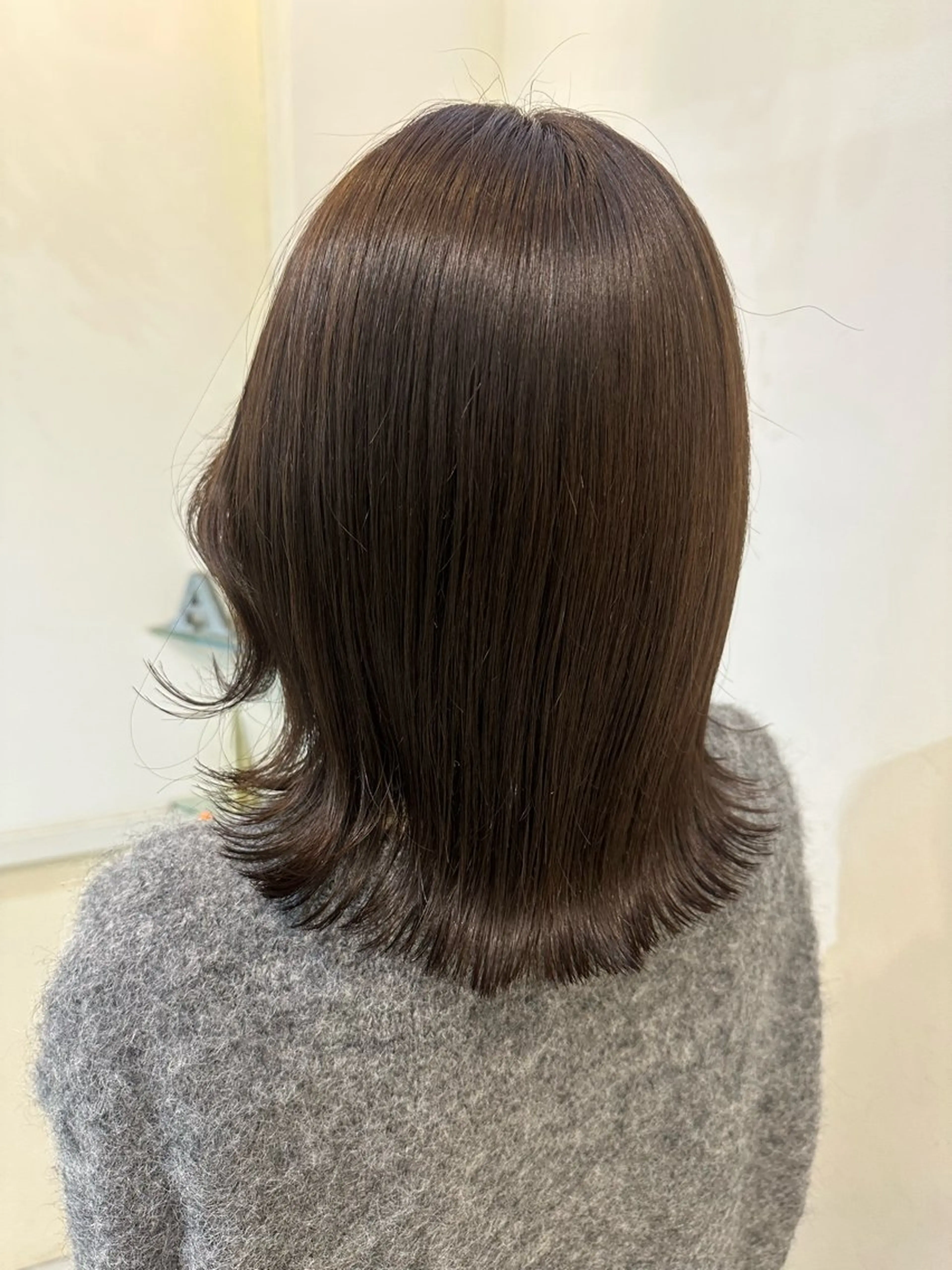 ミディアム カラー 透けるbrown カラー🎗♡yukaのヘアスタイル