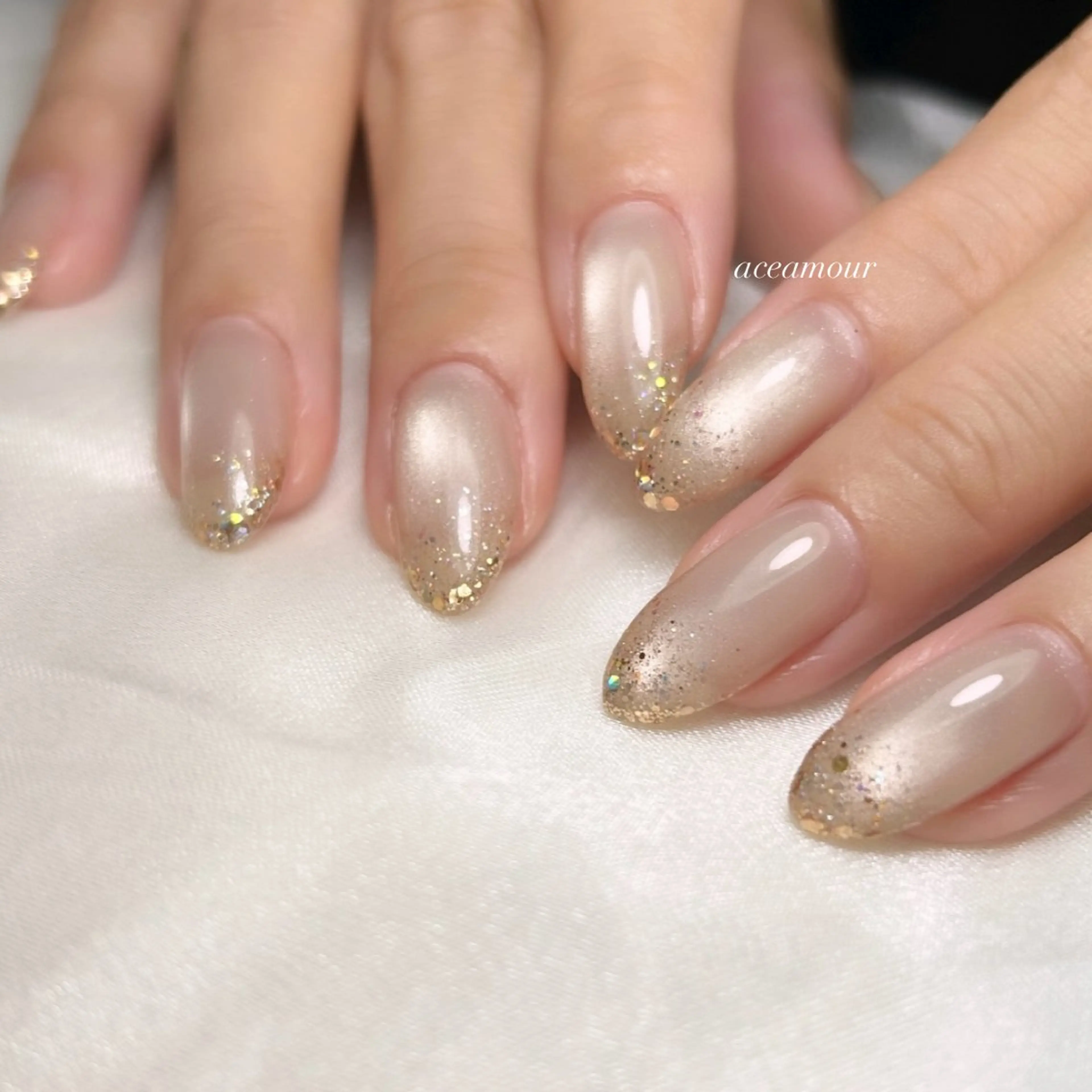 ネイル ラメ(グリッター) ネイル/耳つぼ /新ホワイトニングのネイルデザイン