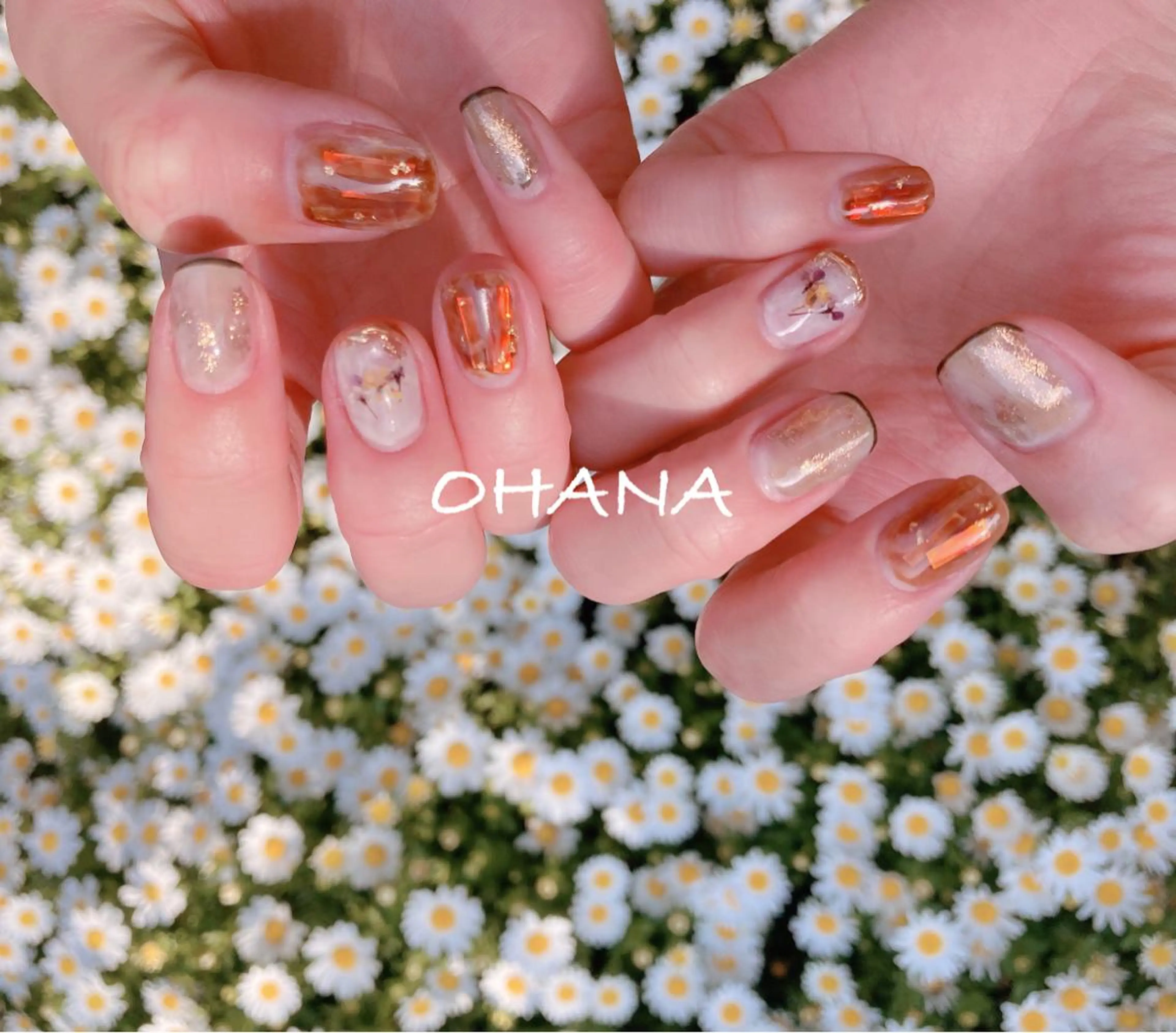 ネイル 成人式 長さ出し フットネイル ハート ミラーネイル nailroom  OHANA所属・nailroom OHANA🌴のネイルデザイン