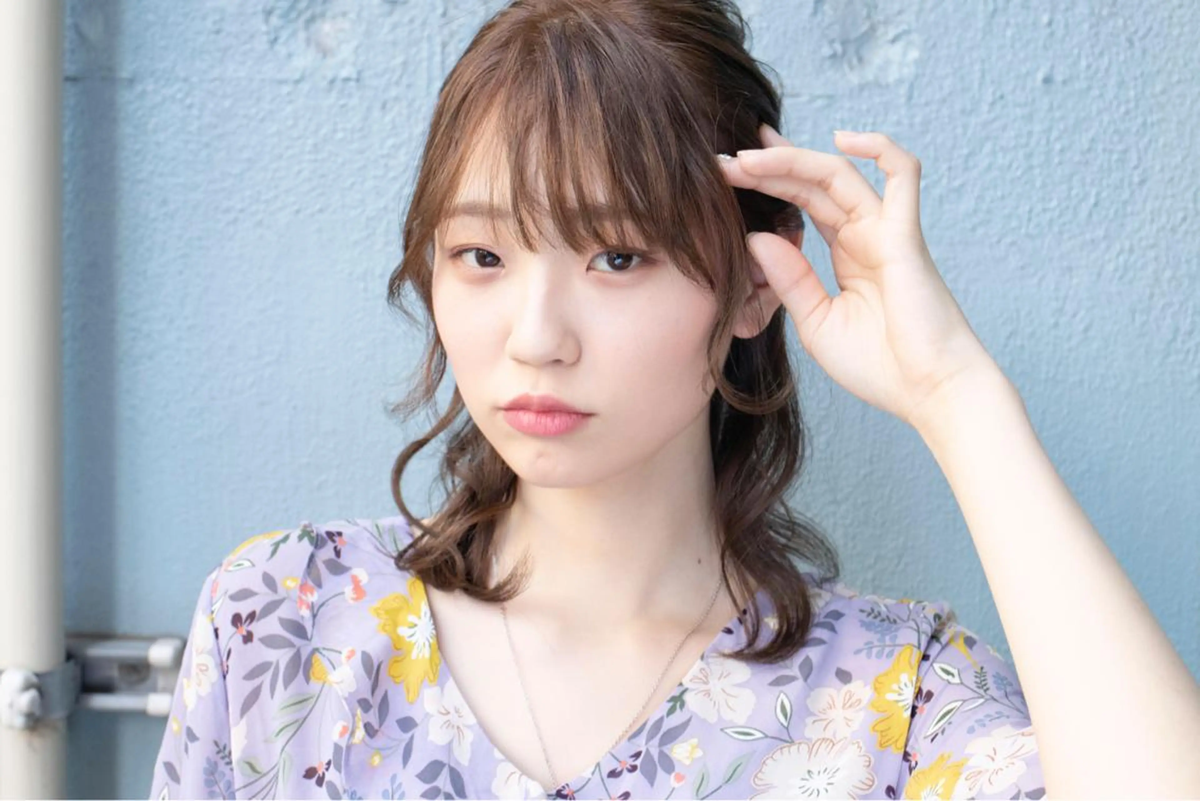 セミロング カラー ヘアアレンジ ヘアカラー トリートメント 坂東 秀幸のヘアスタイル