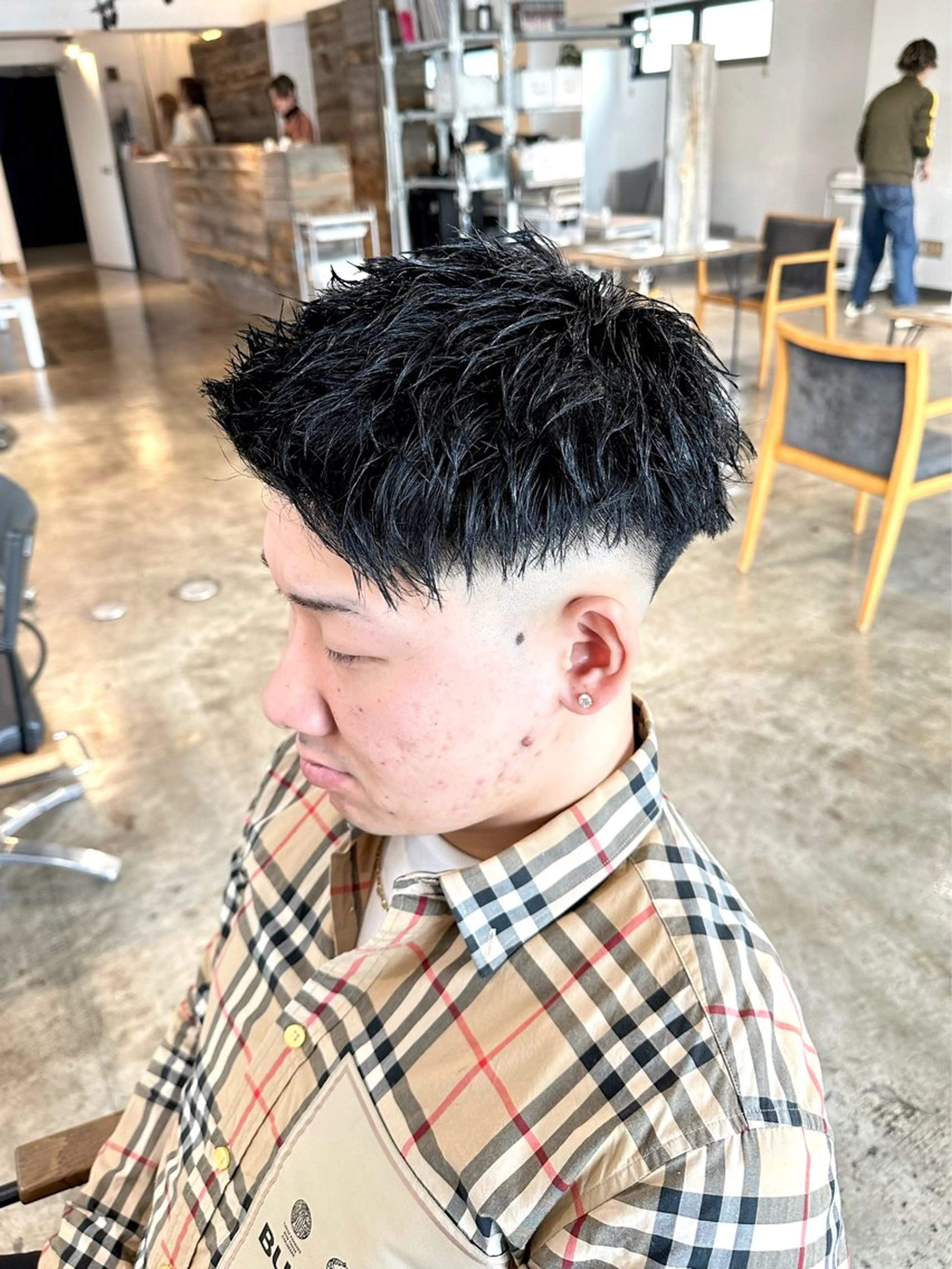 メンズ フェードカット モヒカン メンズパーマ スキンフェード カット 骨格補正施術/メンズ 専門美容師/YUYAのヘアスタイル