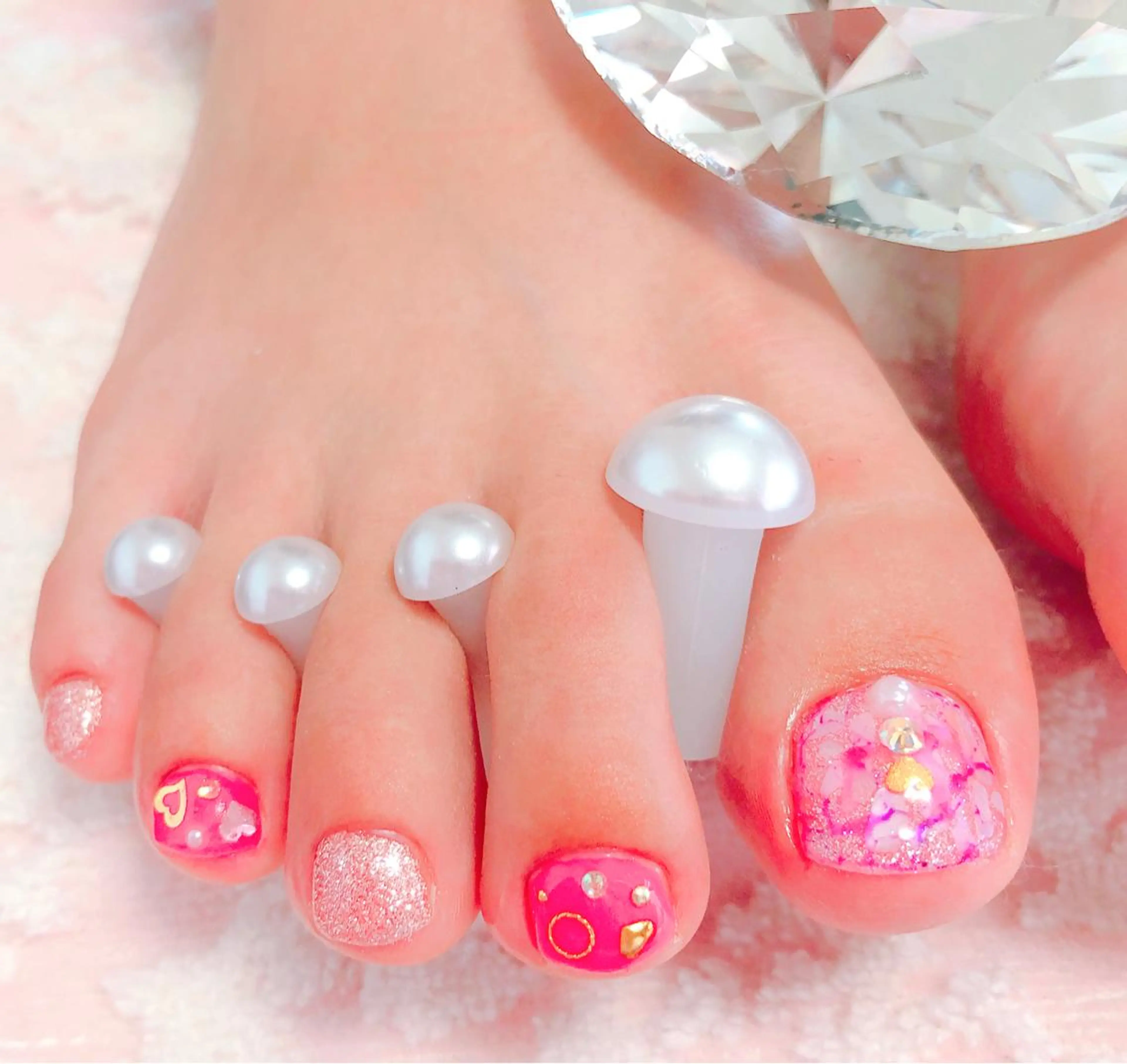 ネイル アートネイル フットネイル CROWN プライベートサロンのネイルデザイン