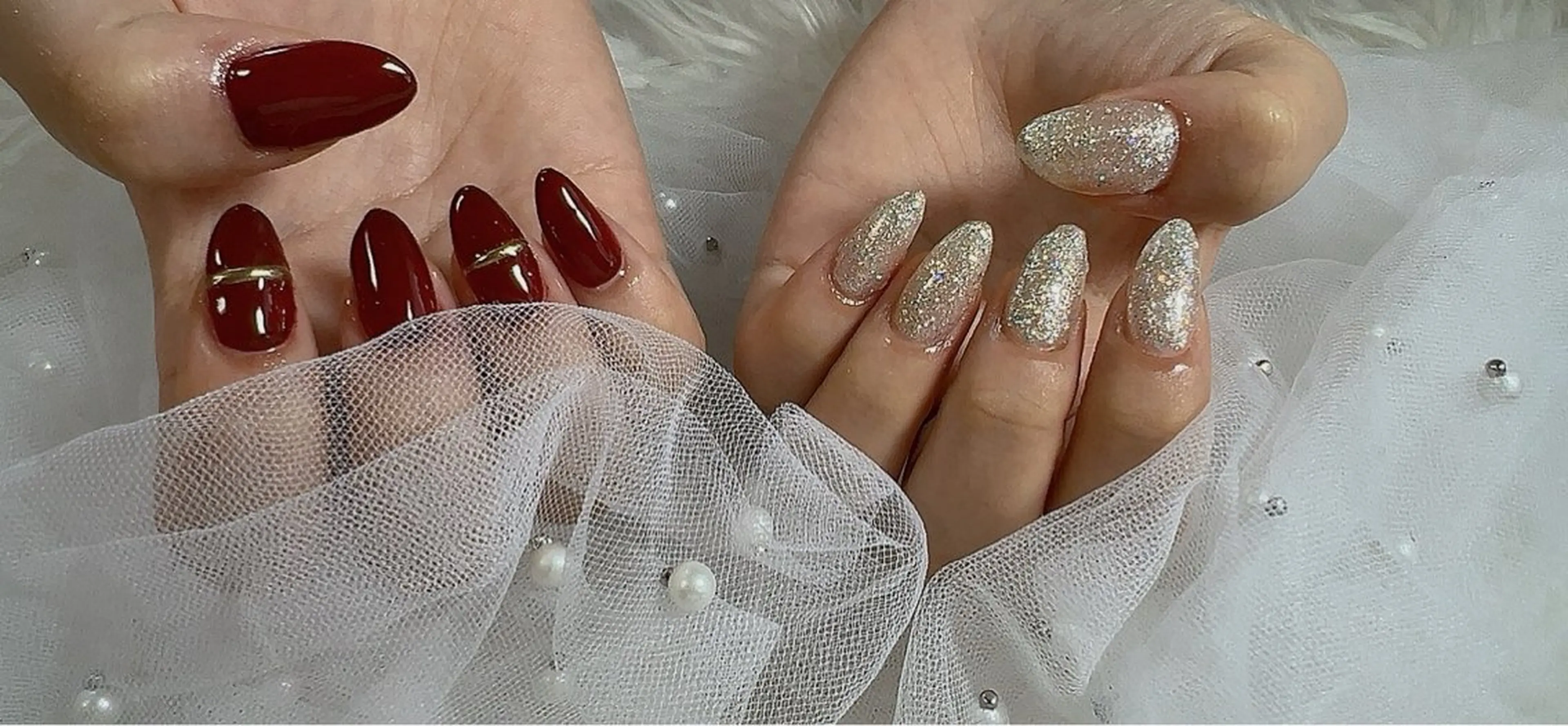 ネイル ボルドー ハンドネイル Ruana Nailのネイルデザイン