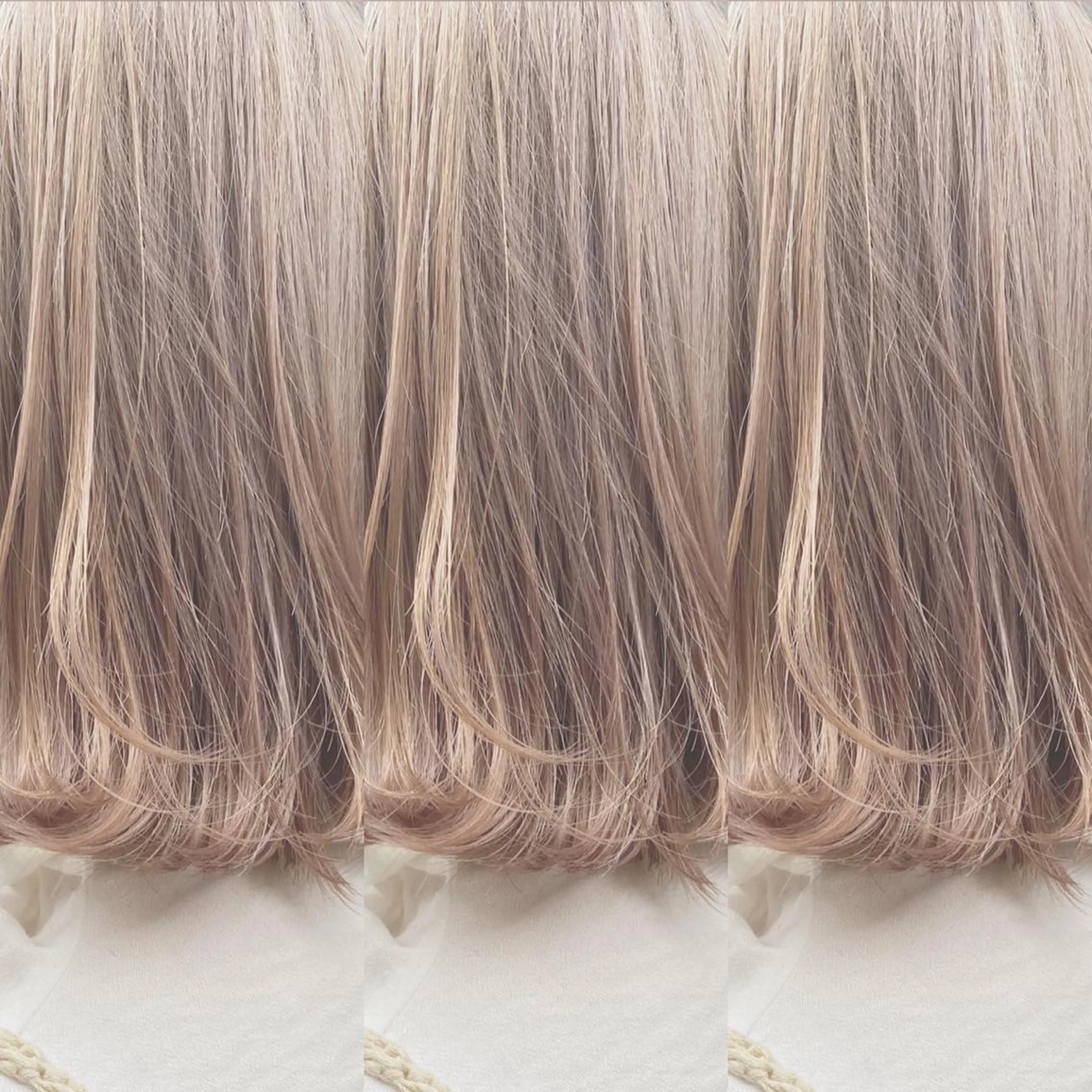 ミディアム カラー ハイトーン/ ボブ 中村麟のヘアスタイル