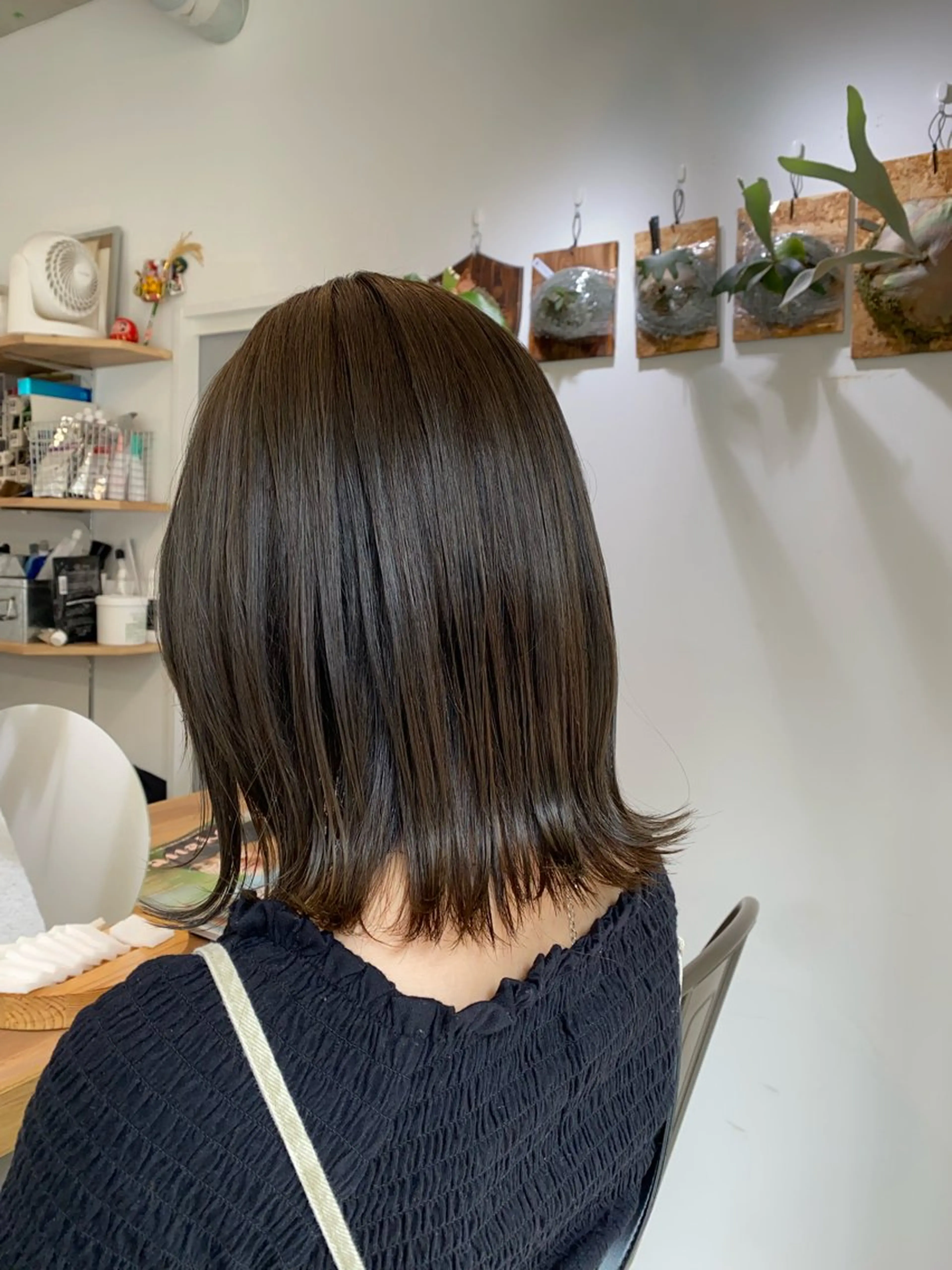 ミディアム カラー ブラウンカラー 山口 瑳未のヘアスタイル