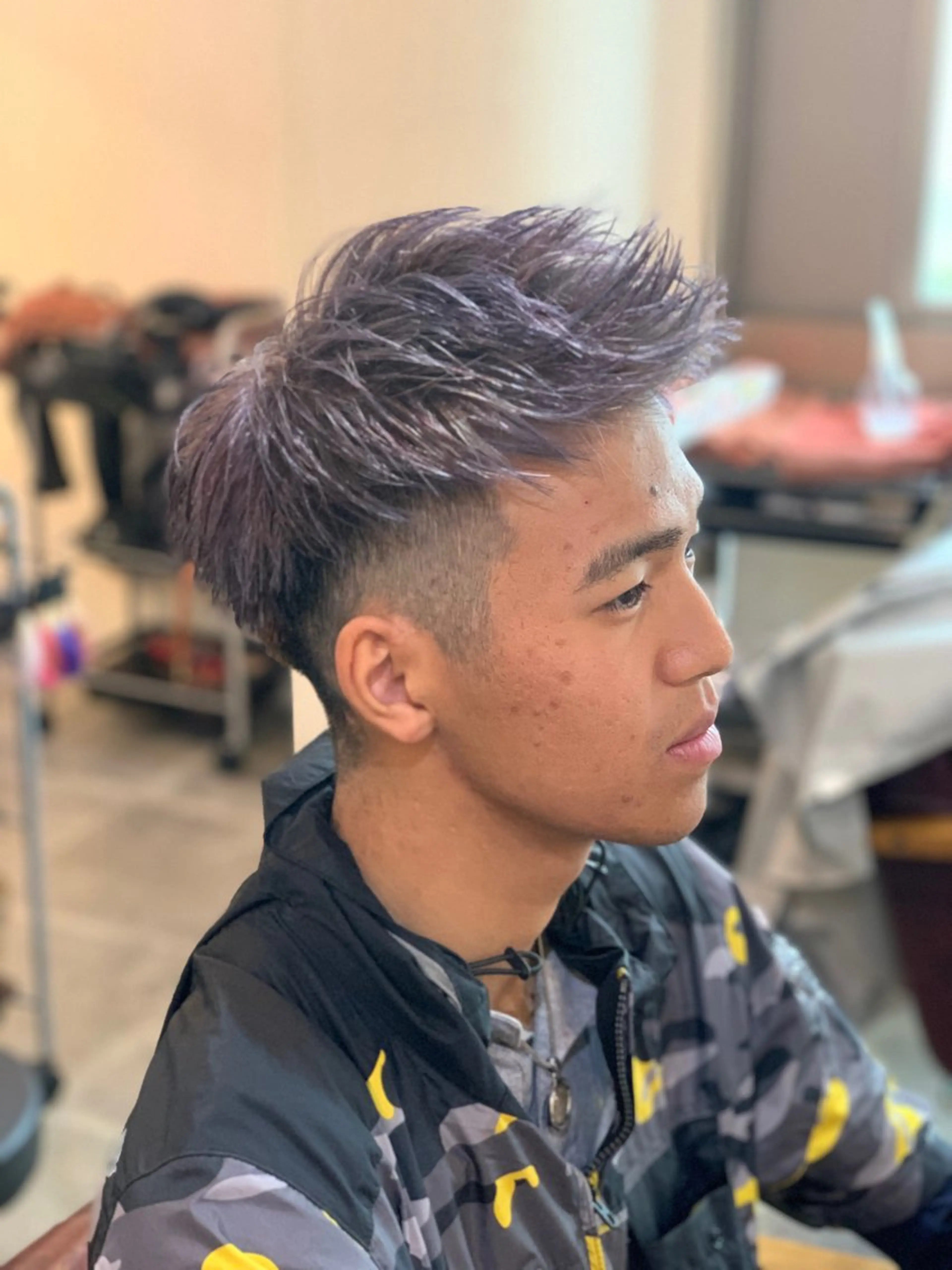 ショート カラー メンズ カット ヘアカラー トリートメント CECIL hair なんば店所属・メンズパーマ 艶髪☆店長☆有馬のヘアスタイル