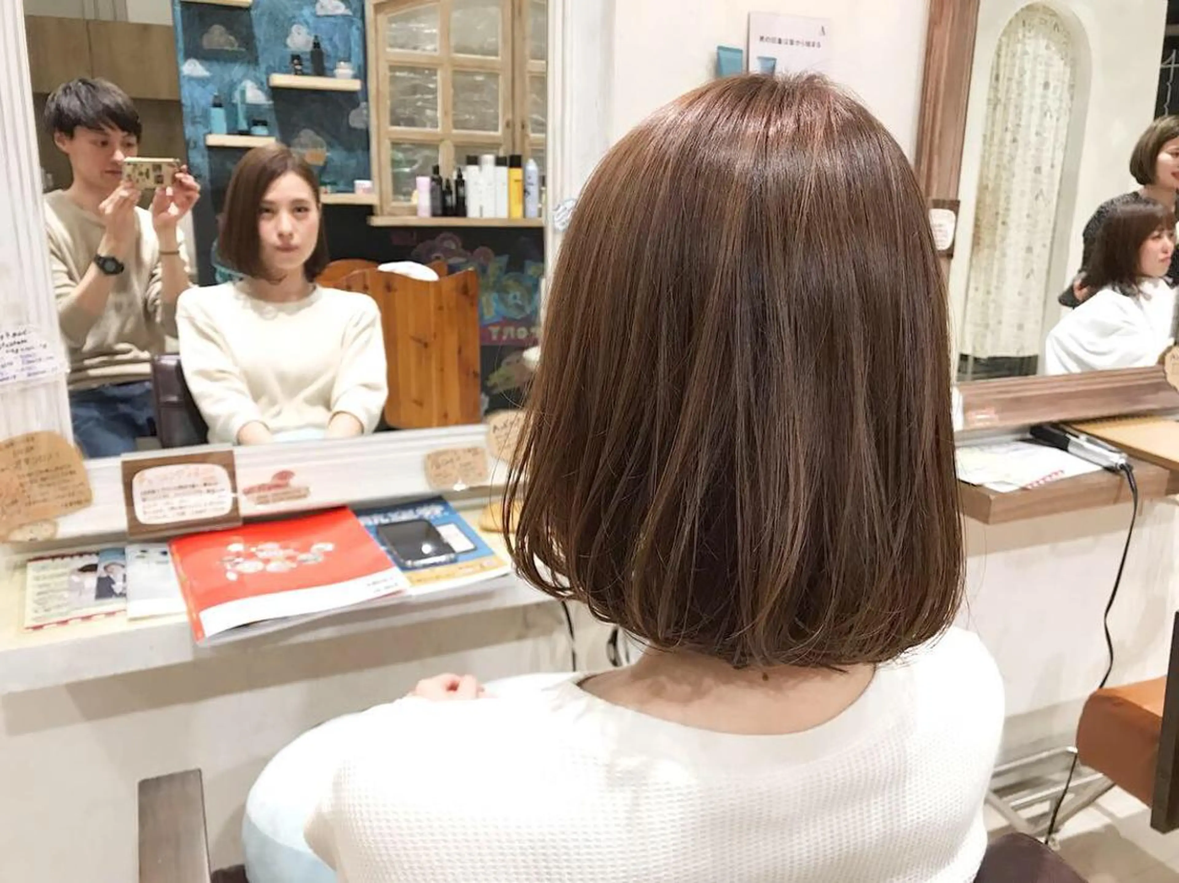 ミディアム カラー ベージュカラー メンズ指名多数!! SiLO 田島のヘアスタイル