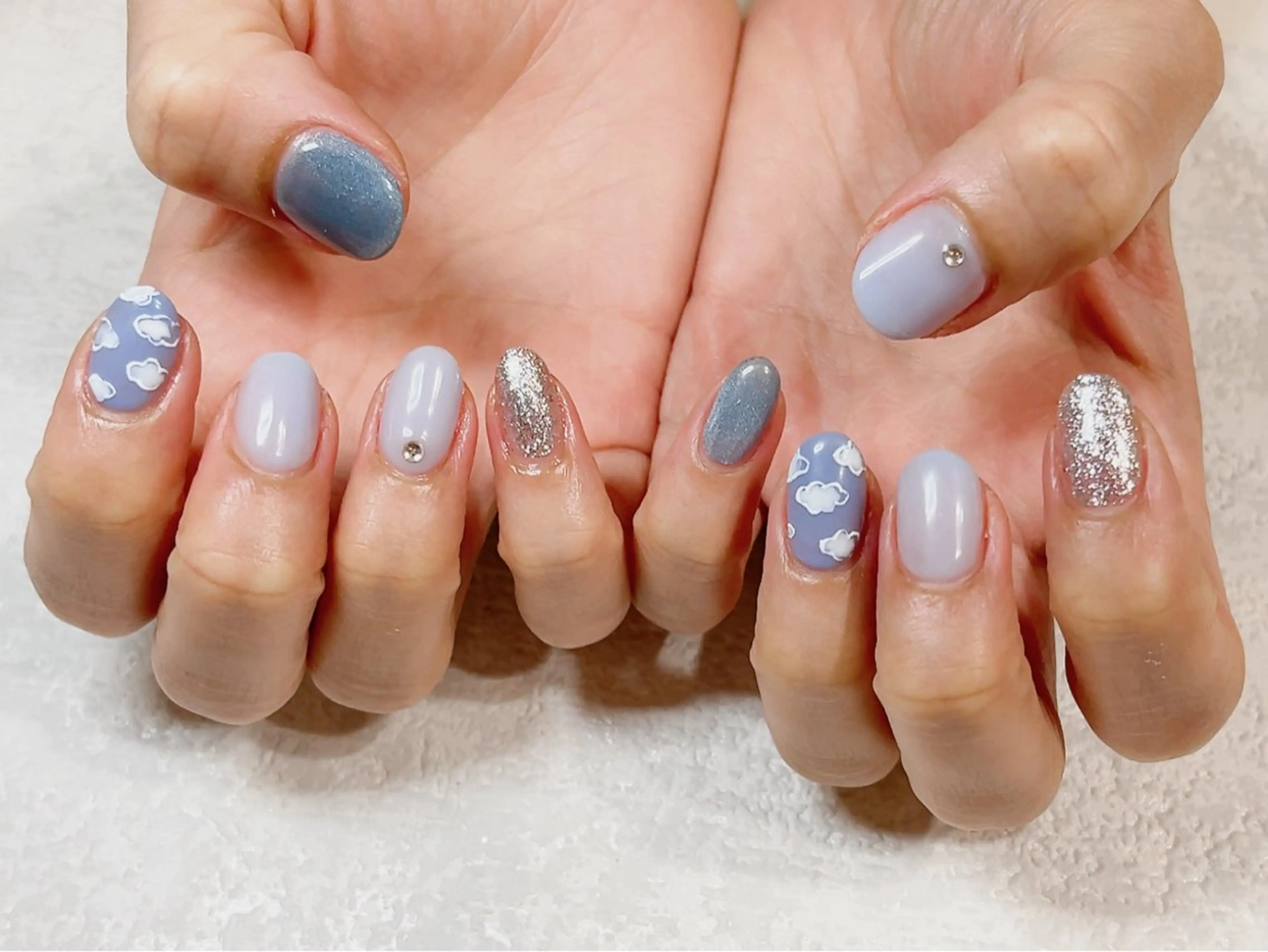 ネイル ジェルネイル メンズネイル パラジェル 夏ネイル ワンホンネイル ハンドネイル kikinail 溝の口のネイルデザイン