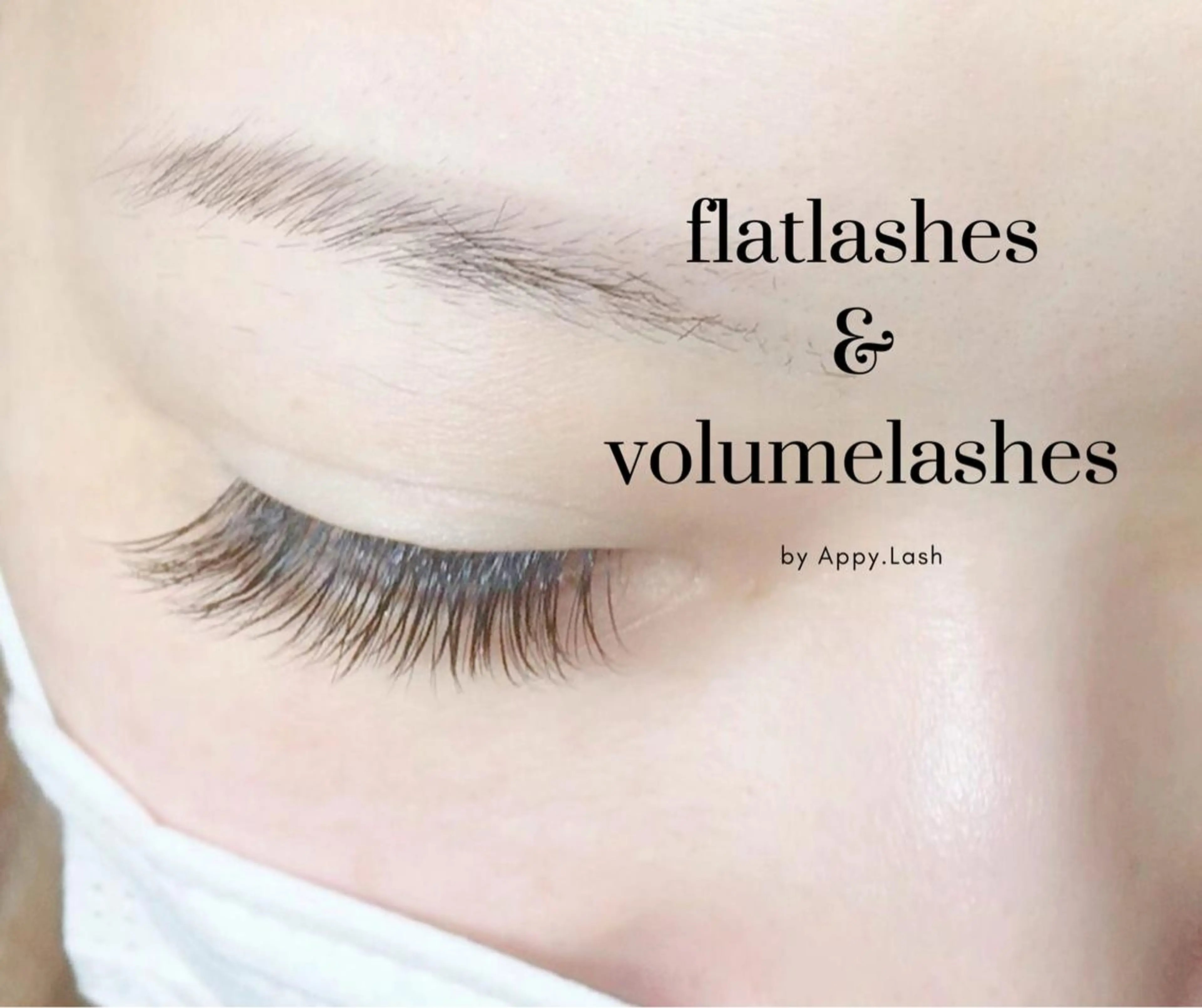 マツエク・マツパ フラットラッシュ ナチュラル パリジェンヌラッシュリフト まつげパーマ ボリュームラッシュ まつげと眉の専門店 Appy.Lashのマツエク・マツパデザイン