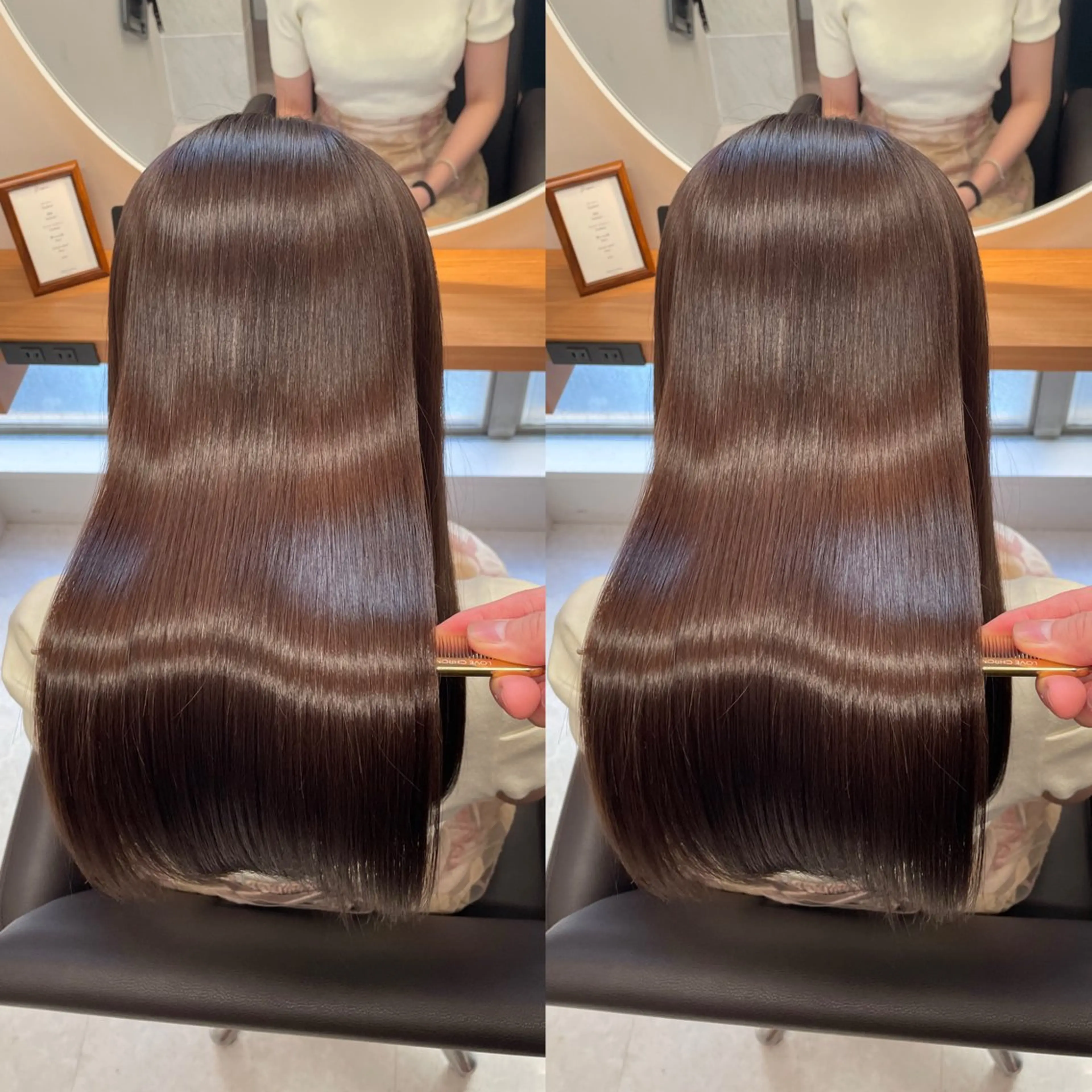 セミロング ヘアカラー トリートメント 髪質改善／韓国風 恵比寿/Renのヘアスタイル