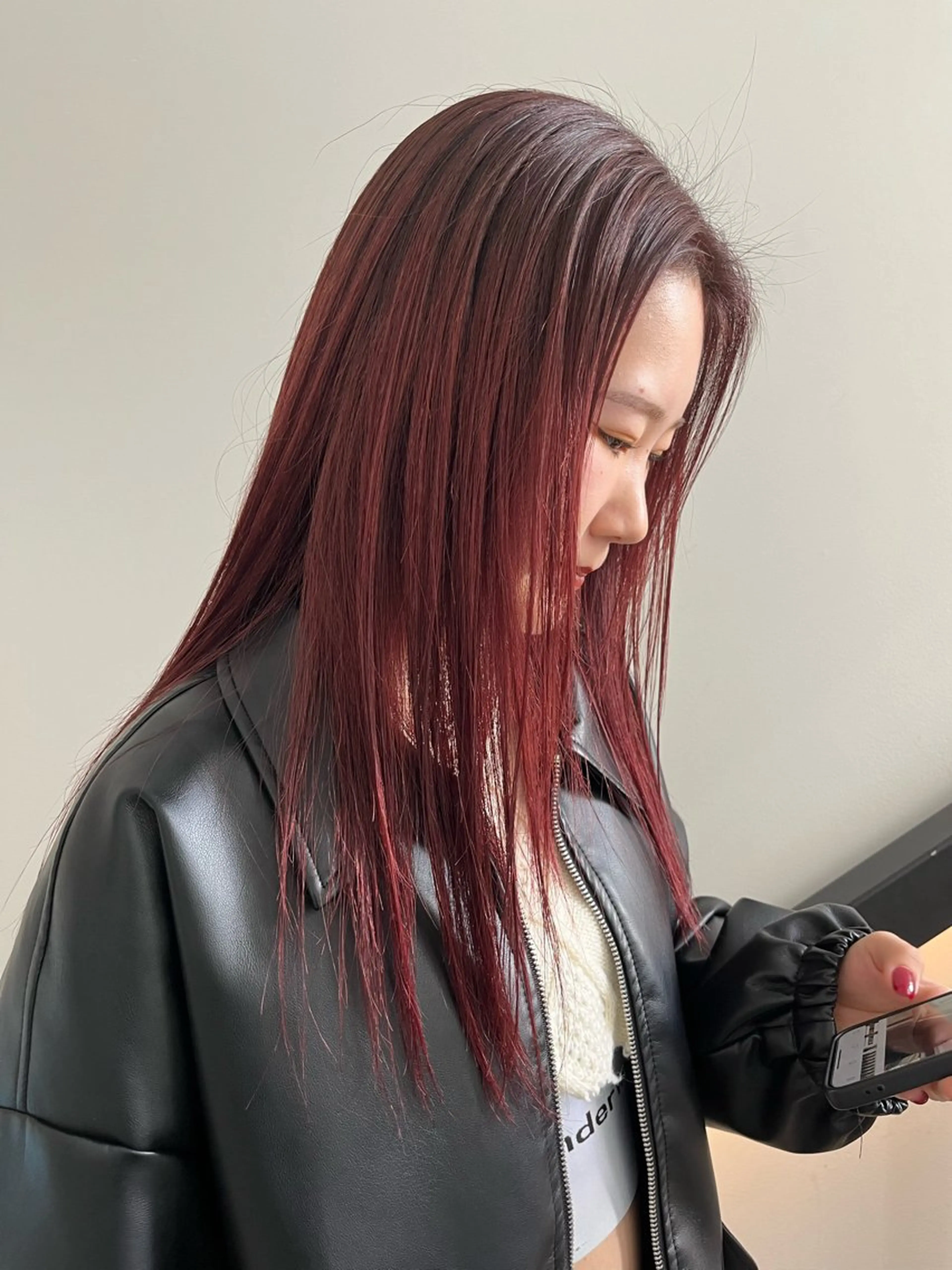 ロング カラー レッドカラー ヘアカラー 吉祥寺/個性派/ kazuha🩰のヘアスタイル