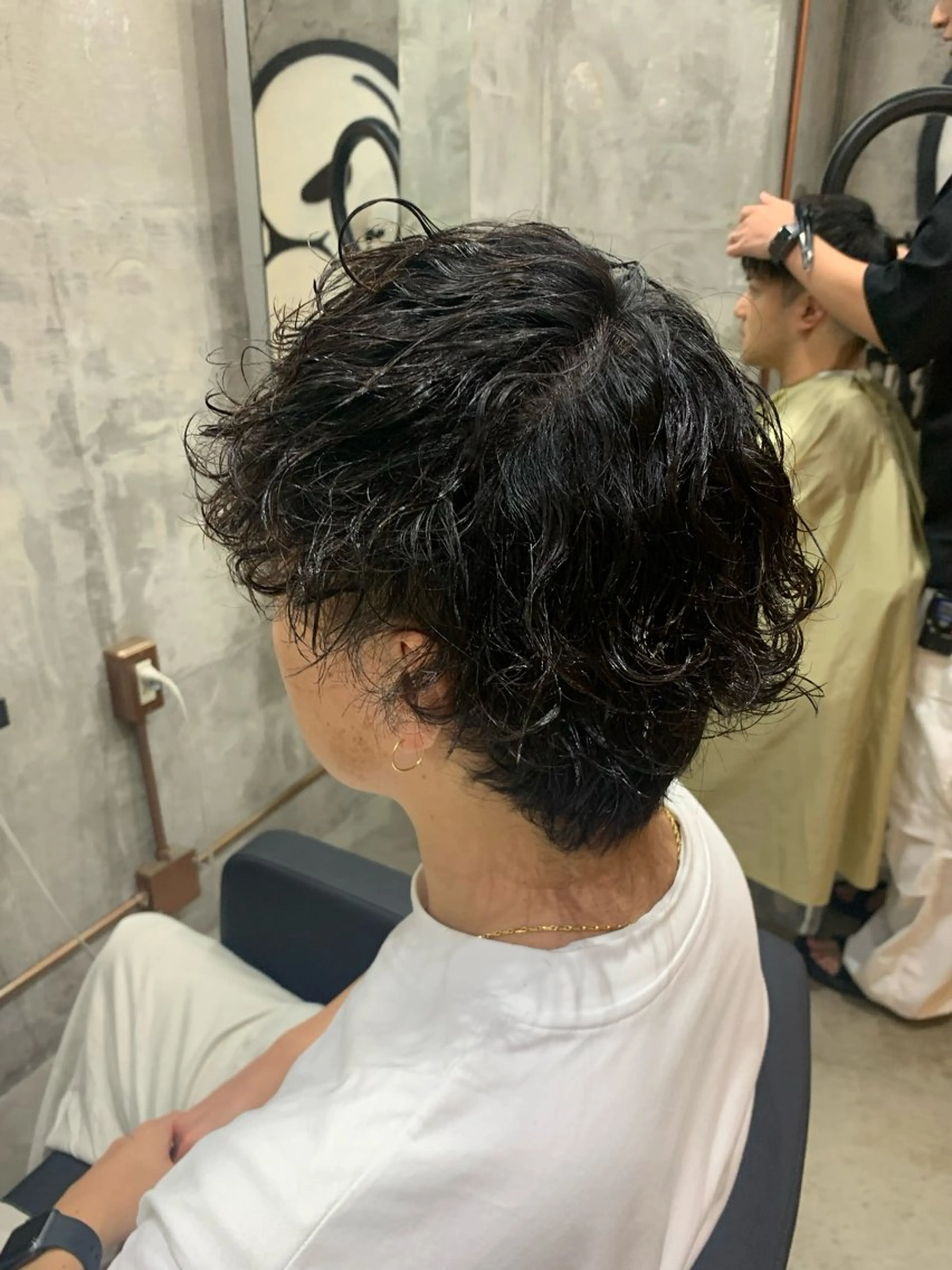 パーマ メンズ メンズパーマ ツイストスパイラルパーマ メンズウルフカット ウルフカット スパイラルパーマ カット パーマ ⚡️メンズパーマ特化 mens支持◎/忠地のヘアスタイル