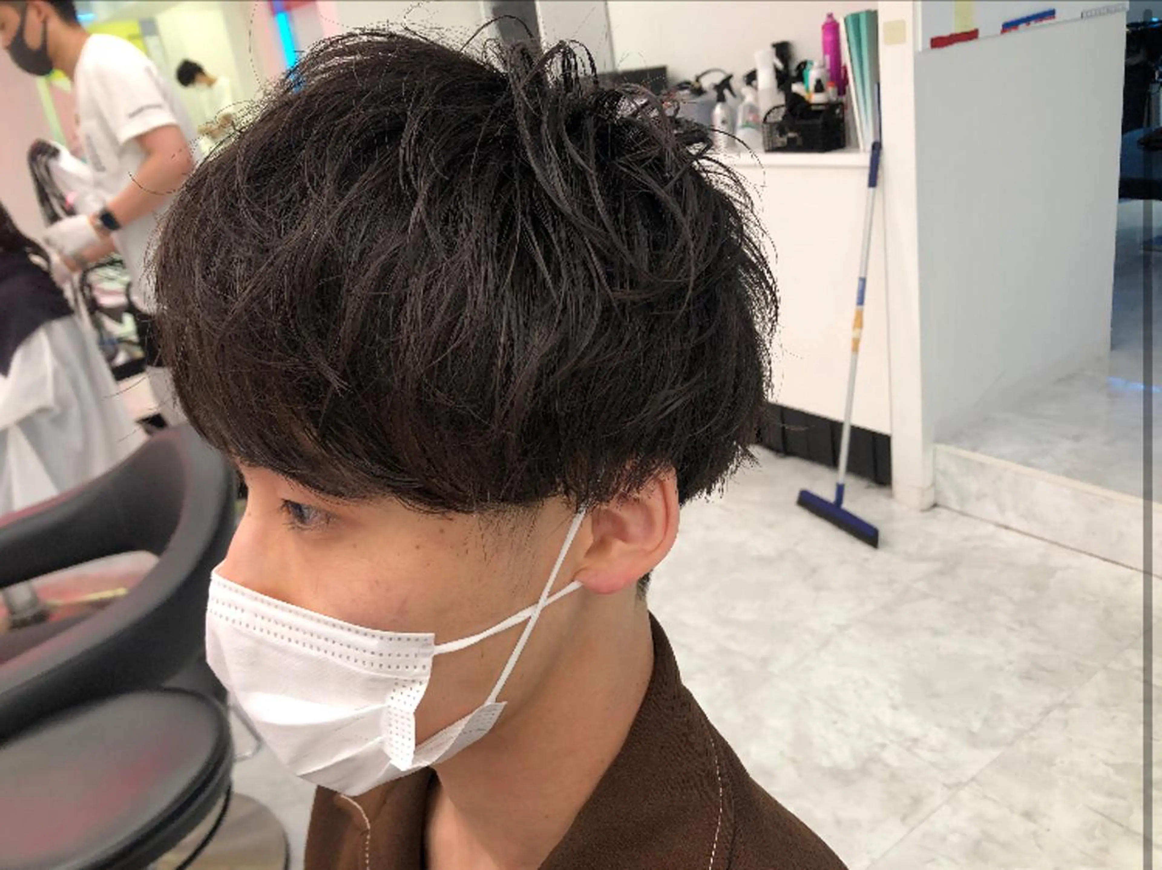 パーマ メンズ BABY 艶髪暗髪ヘア💖達人のヘアスタイル