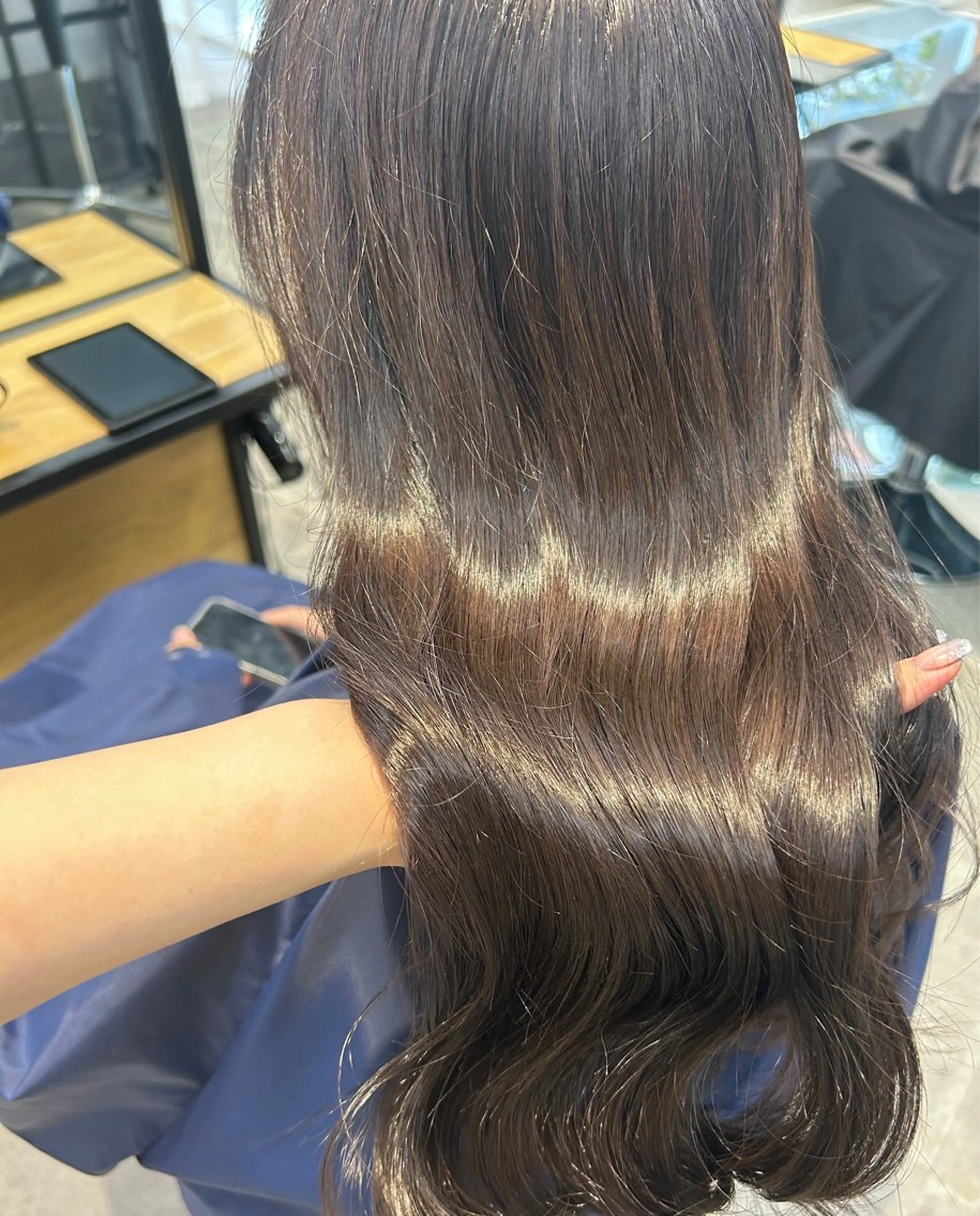 ロング カラー カット ヘアカラー トリートメント newi梅田🫧韓国 ヘア🫧sakiのヘアスタイル