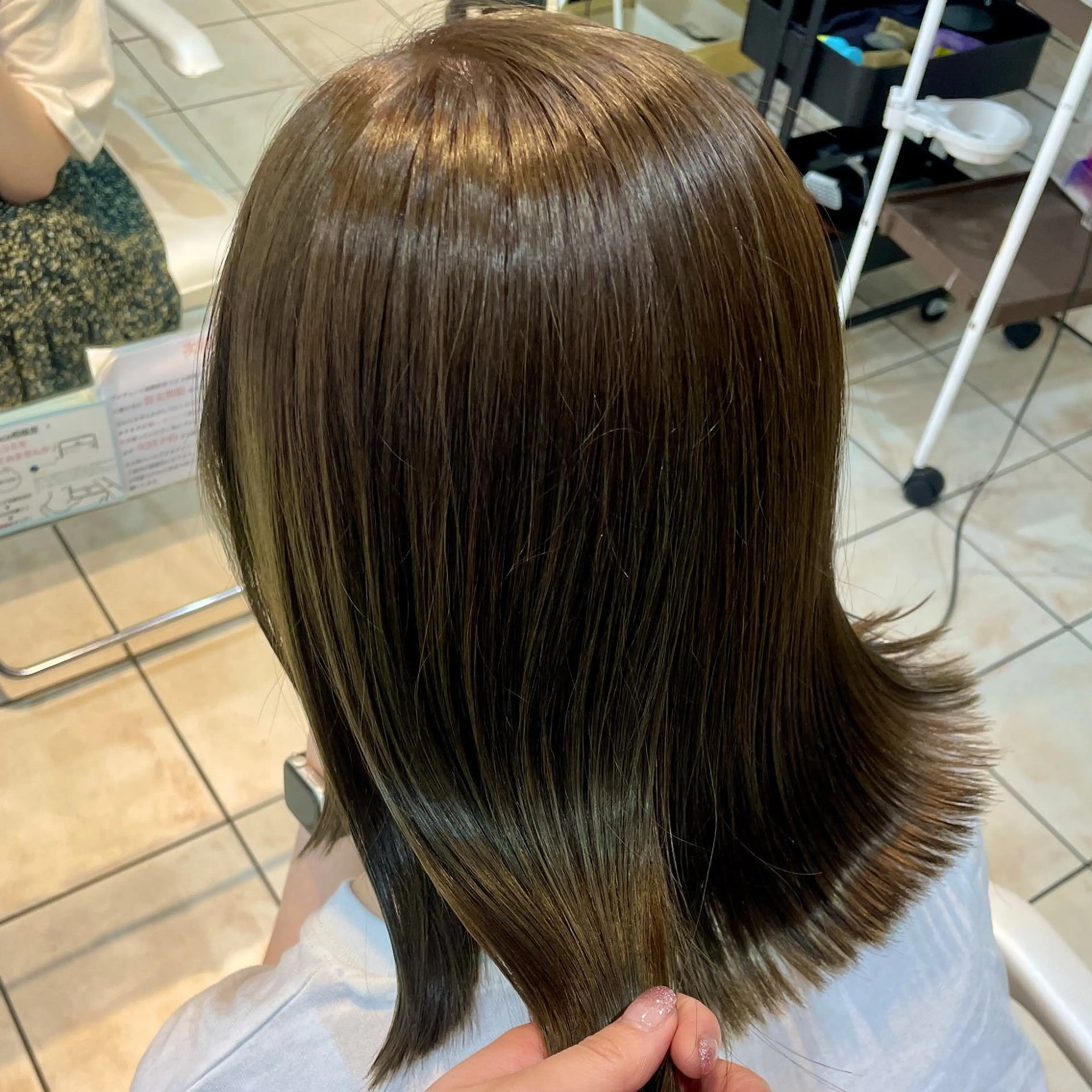 ミディアム カラー 透明感カラー ヘアカラー ブリーチ/ヘアセット 【𝙍𝙞𝙣𝙤】のヘアスタイル