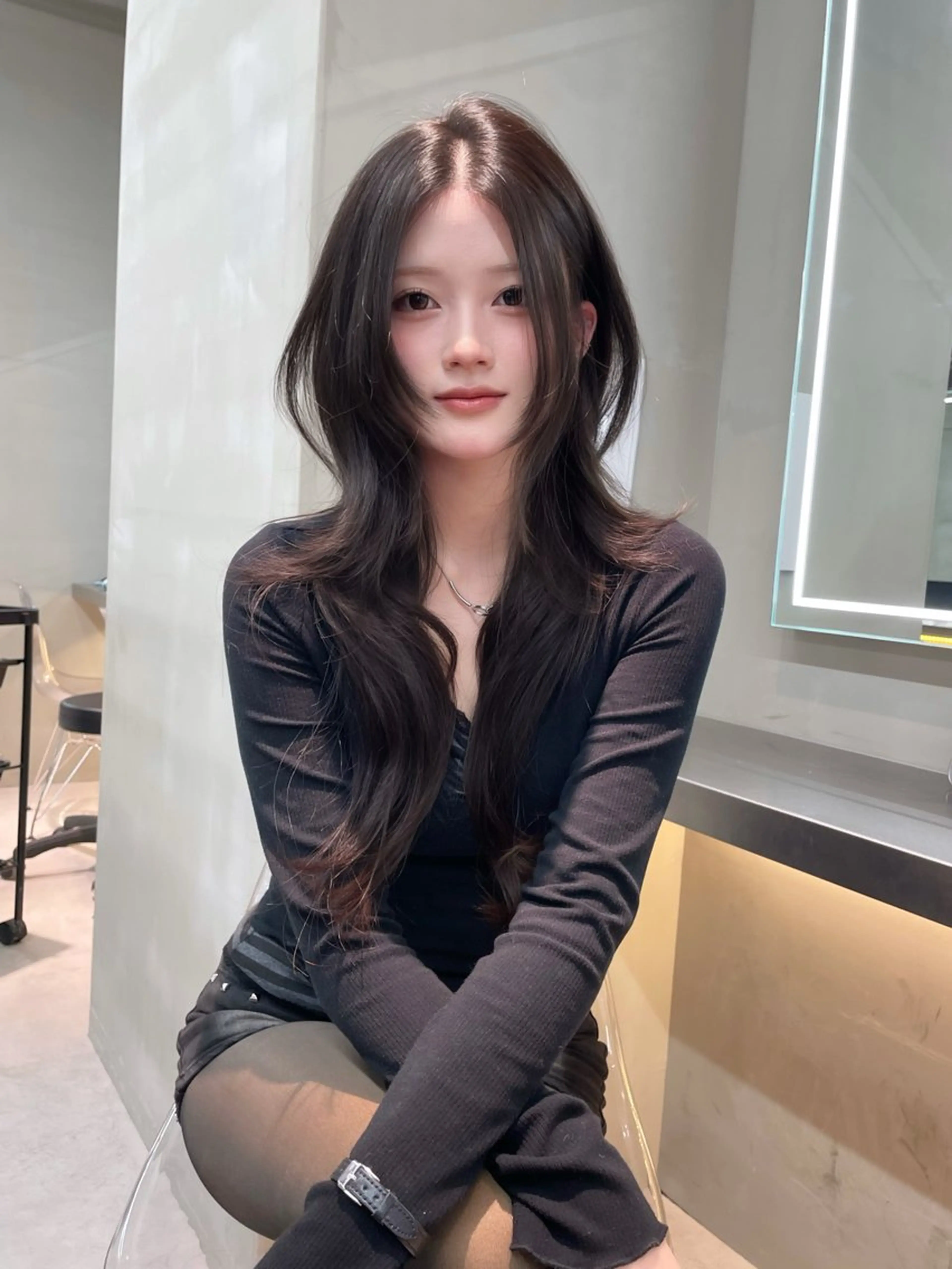 ロング カット トリートメント ヘッドスパ ヘアセット 韓国ヘア/レイヤー Londエレンのヘアスタイル