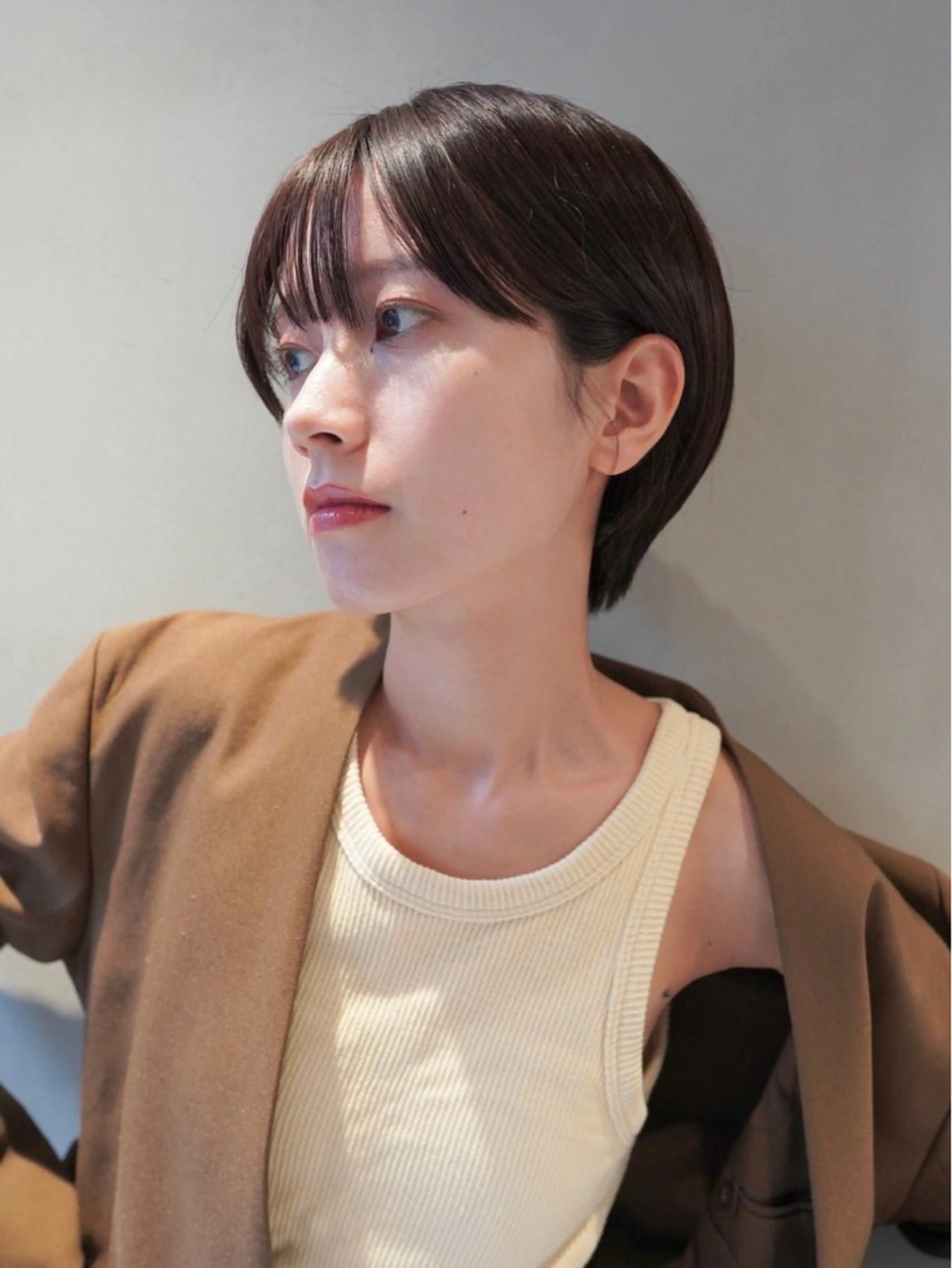 ショート ショートヘア カット トリートメント effect横浜所属・切りっぱなしボブ/ 艶カラー/綾莉のヘアスタイル