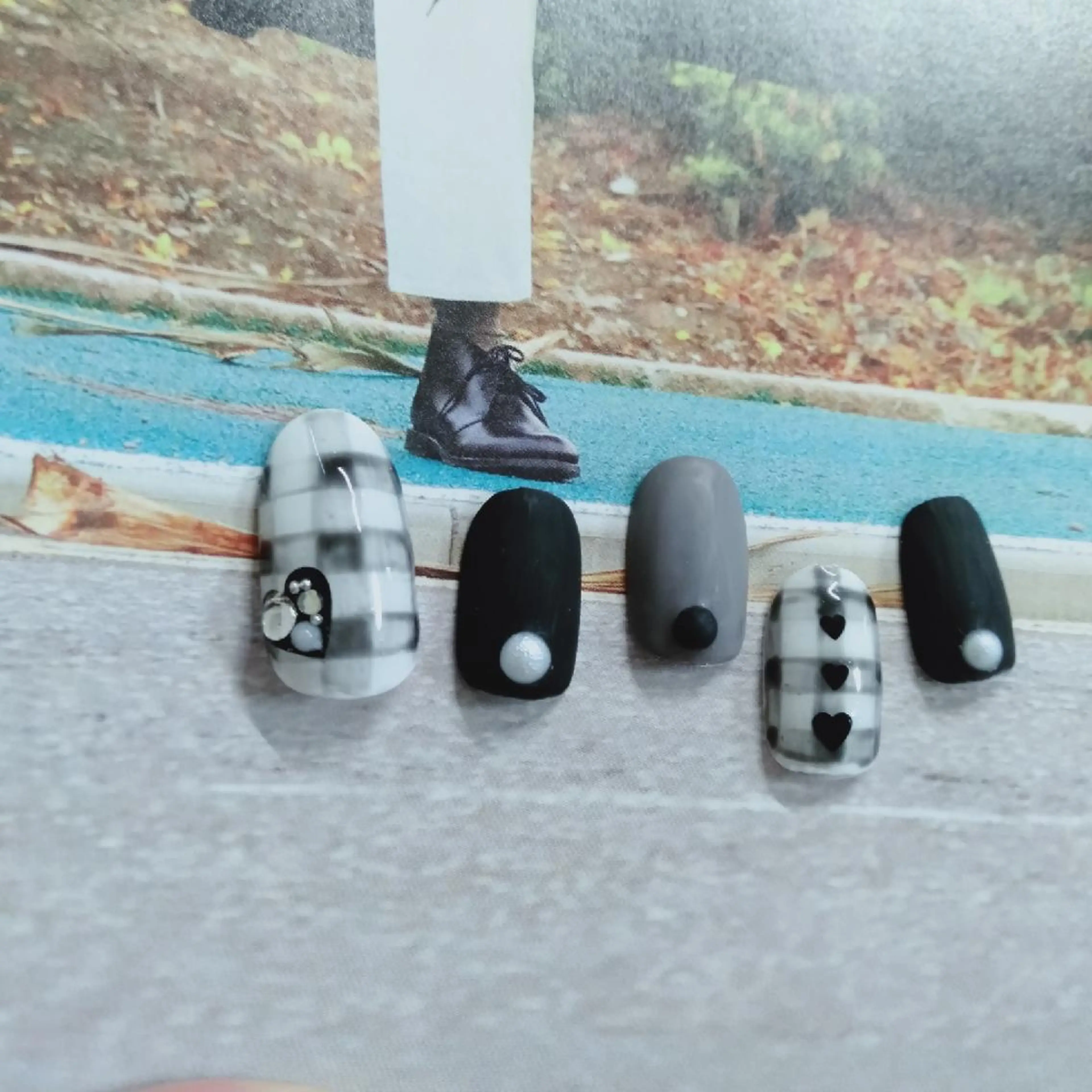 ネイル マットネイル 爪工房ぱるっこ所属・川岡 香を里のネイルデザイン