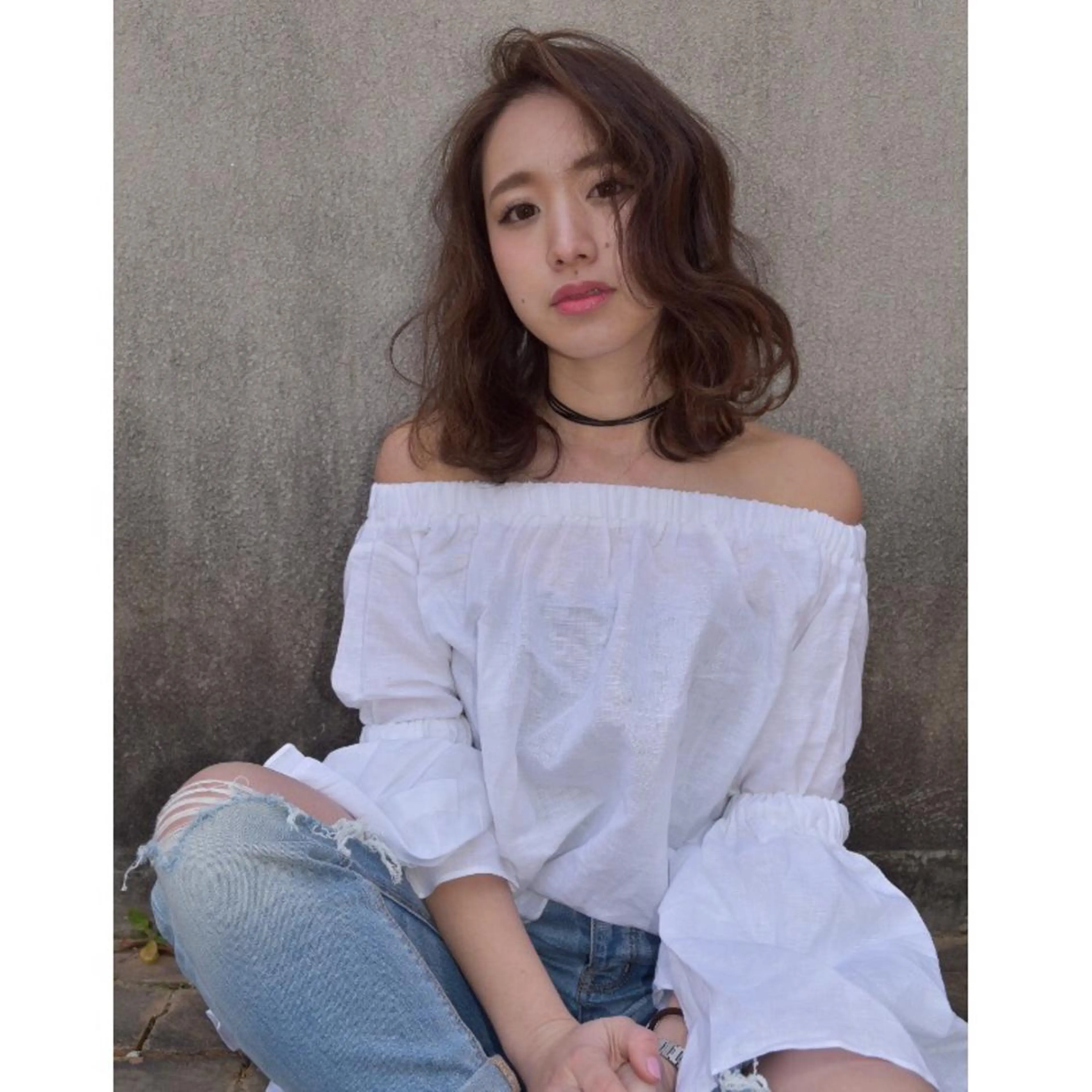 ミディアム パーマ _WHITE高槻所属・_WHITE高槻店 yusukeのヘアスタイル