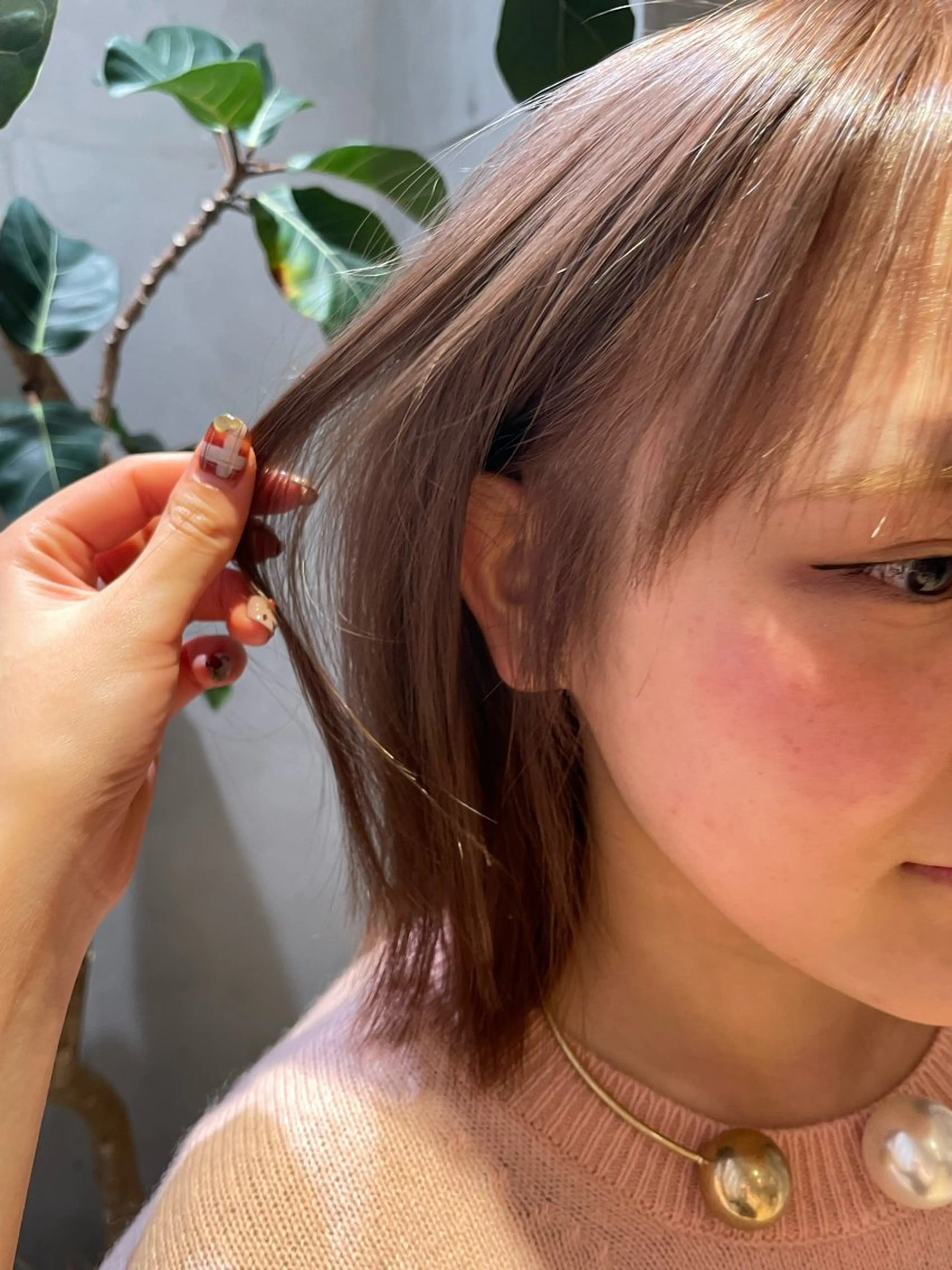 カラー ベージュカラー ピンクカラー ピンクベージュ Say.Ree所属・🐣Say.ree ひらいで ななみ🐣のヘアスタイル