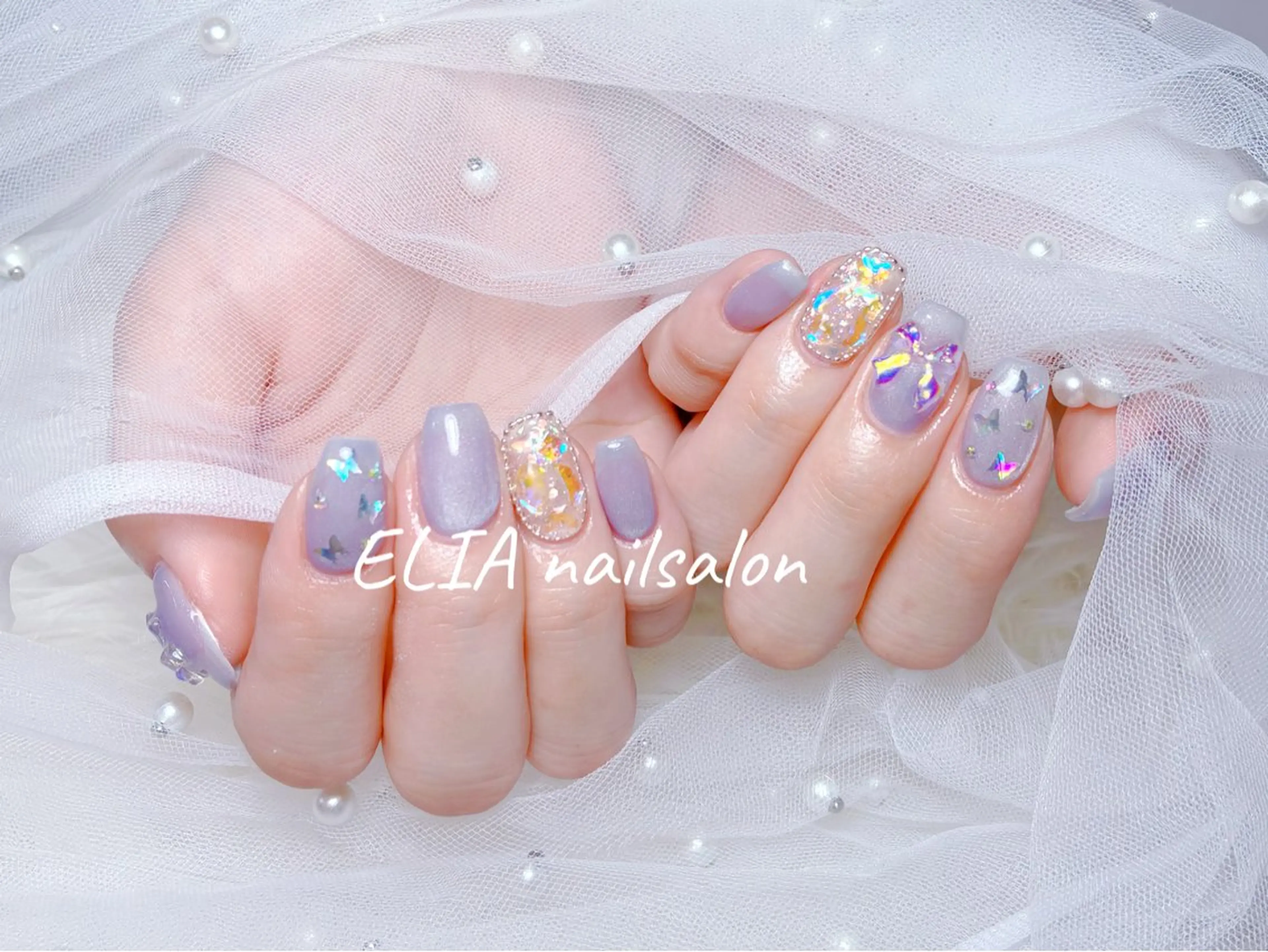 ミディアム 韓国風ヘア クリスマス cici nailのネイルデザイン
