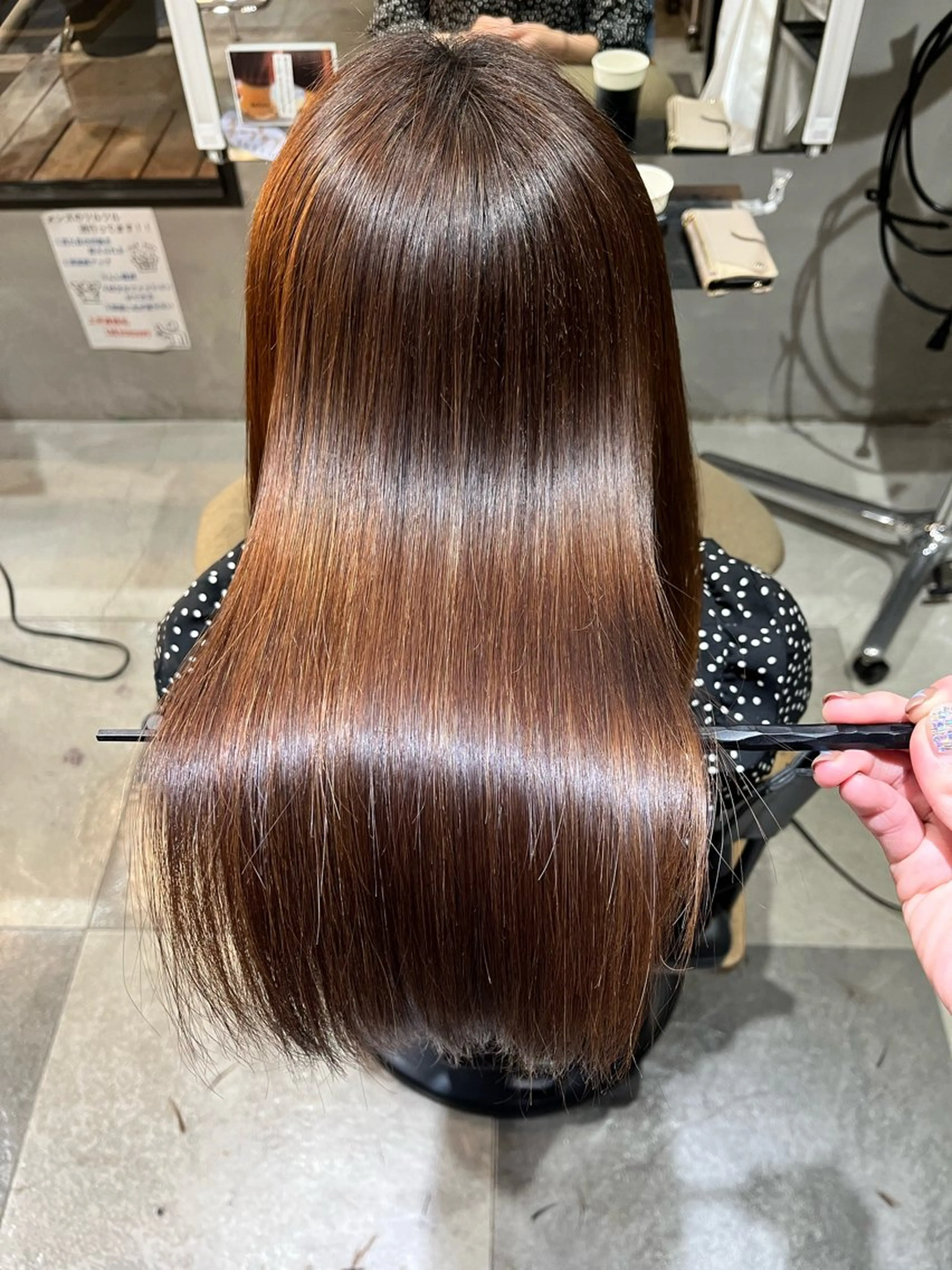 ロング パーマ 髪質改善 縮毛矯正 カット 縮毛矯正 トリートメント 縮毛矯正/髪質改善/ ハイトーン/Makoのヘアスタイル