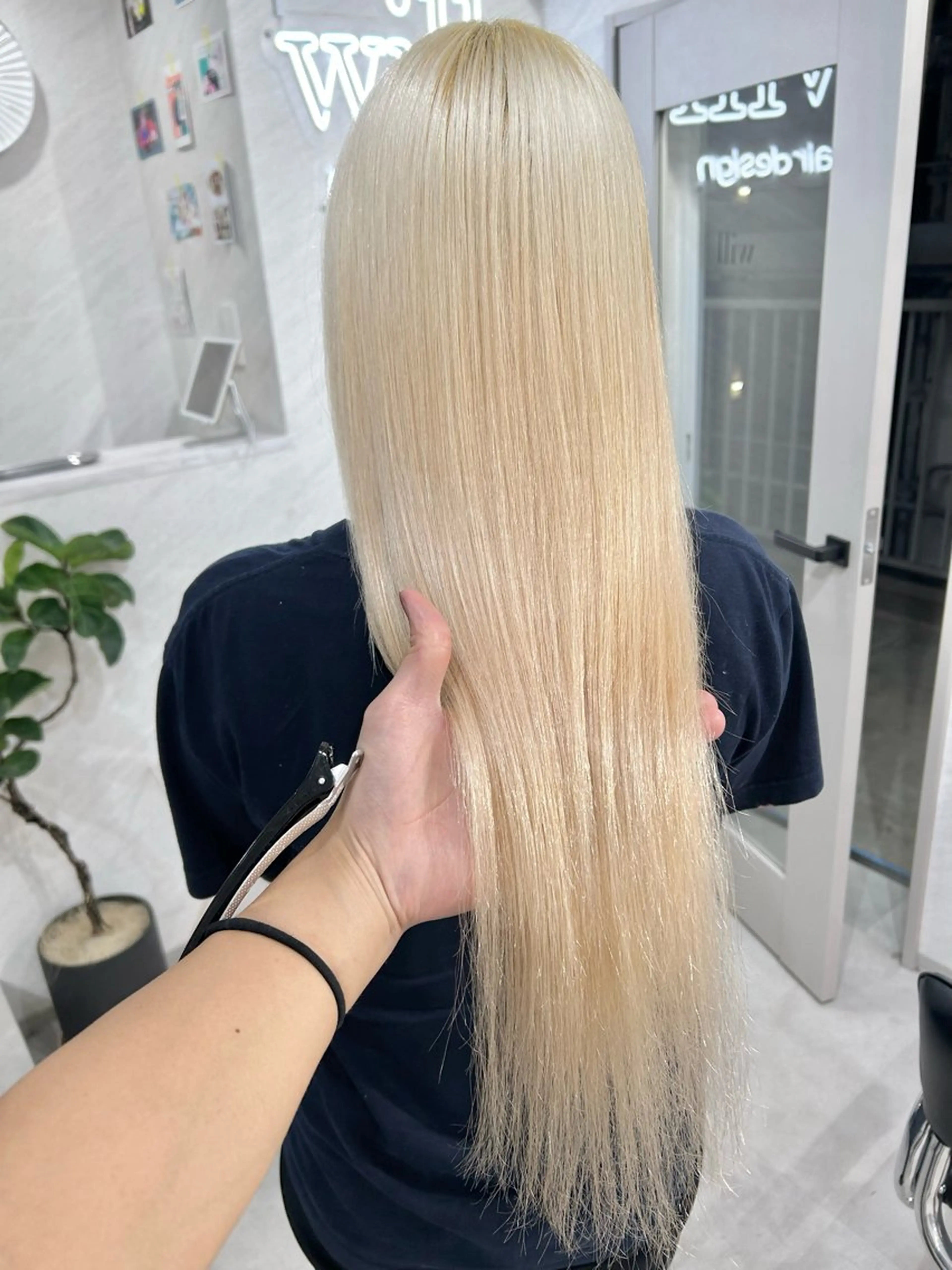 ロング カラー ヘアカラー トリートメント 髪質改善will hairdesignのヘアスタイル