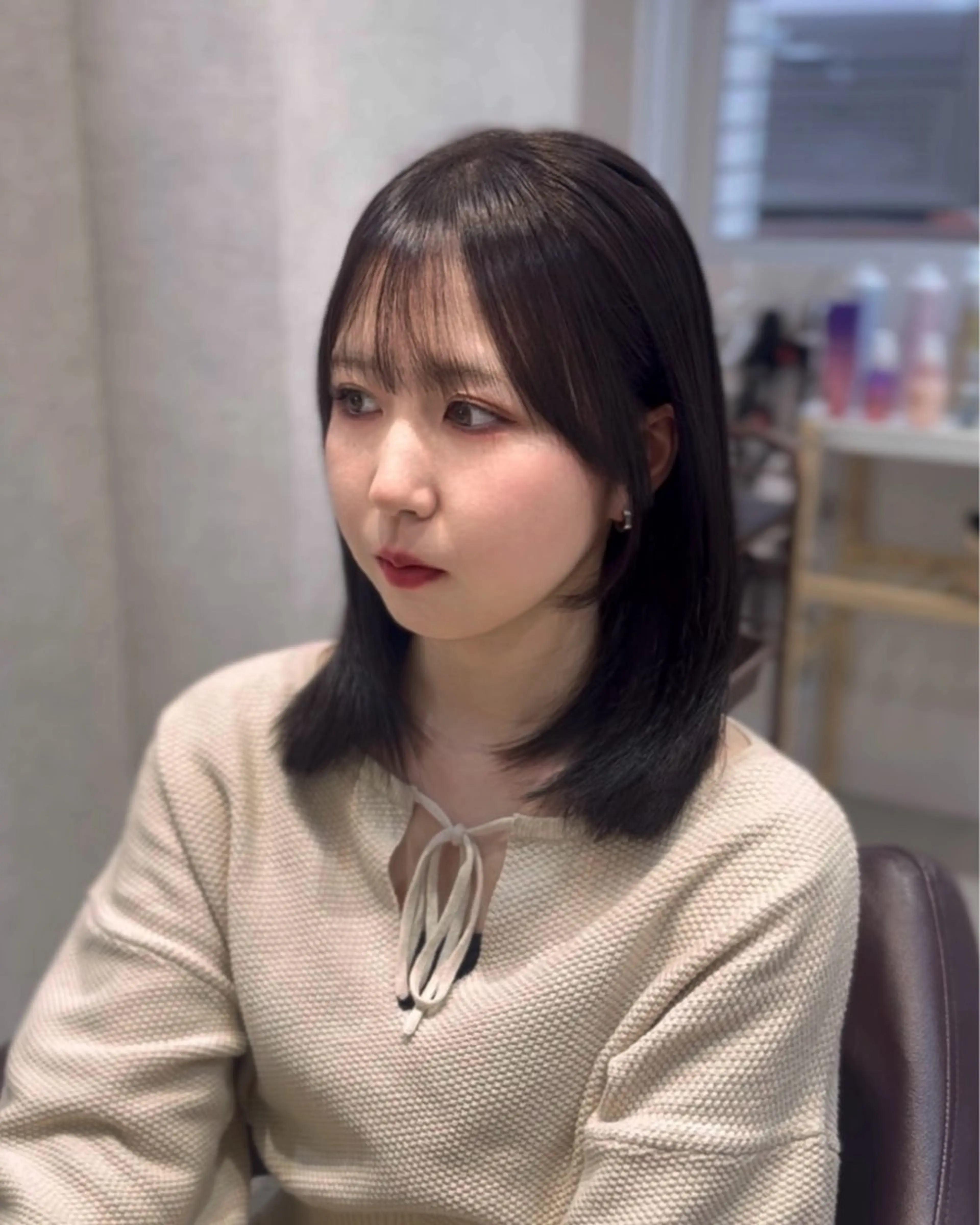 セミロング カラー suzuka/透明感 カラー 美髪縮毛矯正のヘアスタイル