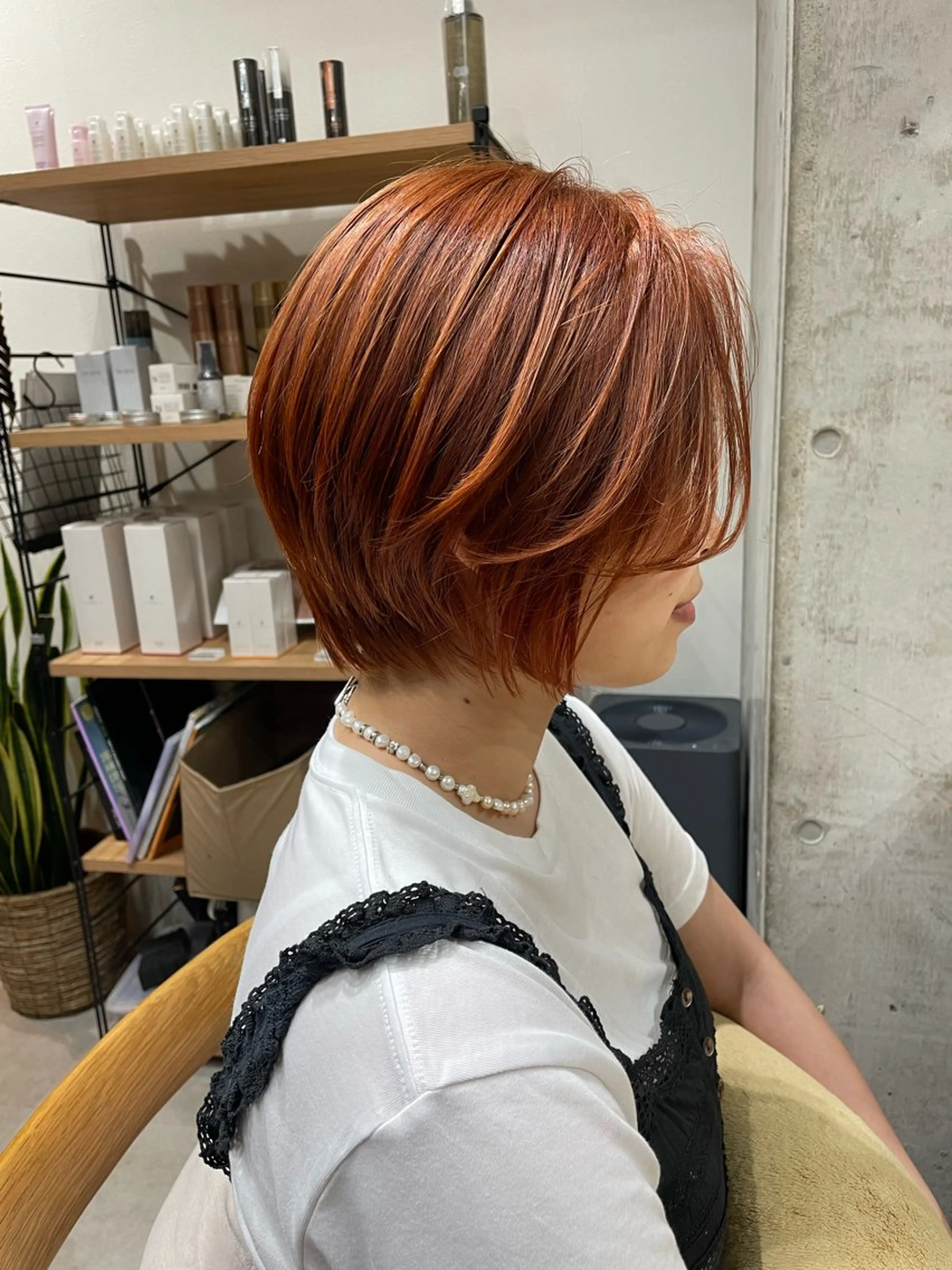 ショート カラー ハンサムショート 丸みショート ブラウンカラー オレンジ オレンジブラウン カット ヘアカラー トリートメント 堀江将太朗/恵比寿/ メンズカットのヘアスタイル