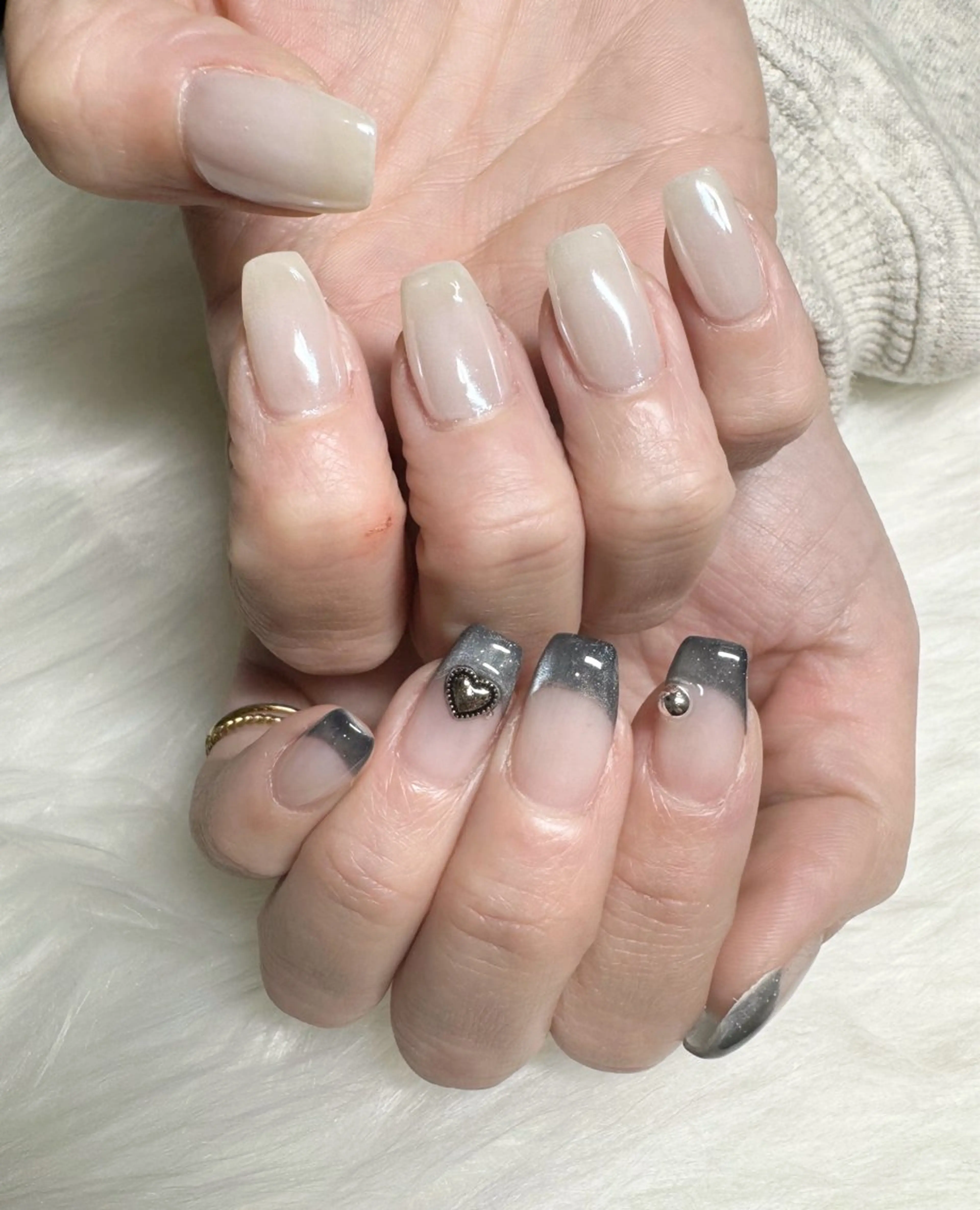 ネイル フラッシュネイル フラッシュマグ フレンチネイル マグネットネイル マグネットフレンチ ハンドネイル NAILSALON Nave所属・Nave NAOのネイルデザイン