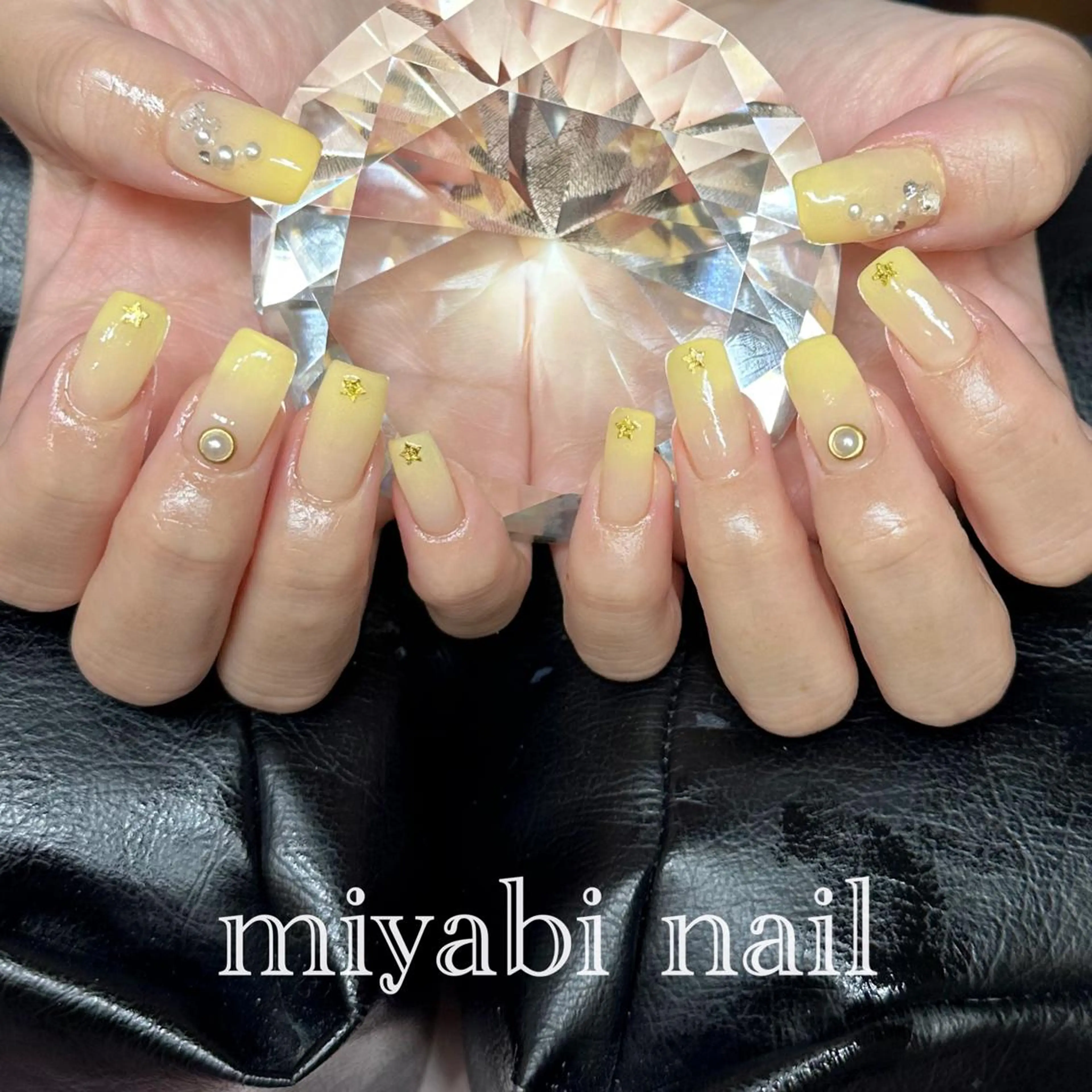 ネイル アートネイル ジェルネイル グラデーション 持ち込み 夏ネイル ハンドネイル miyabi nail 桂川駅近くのネイルデザイン