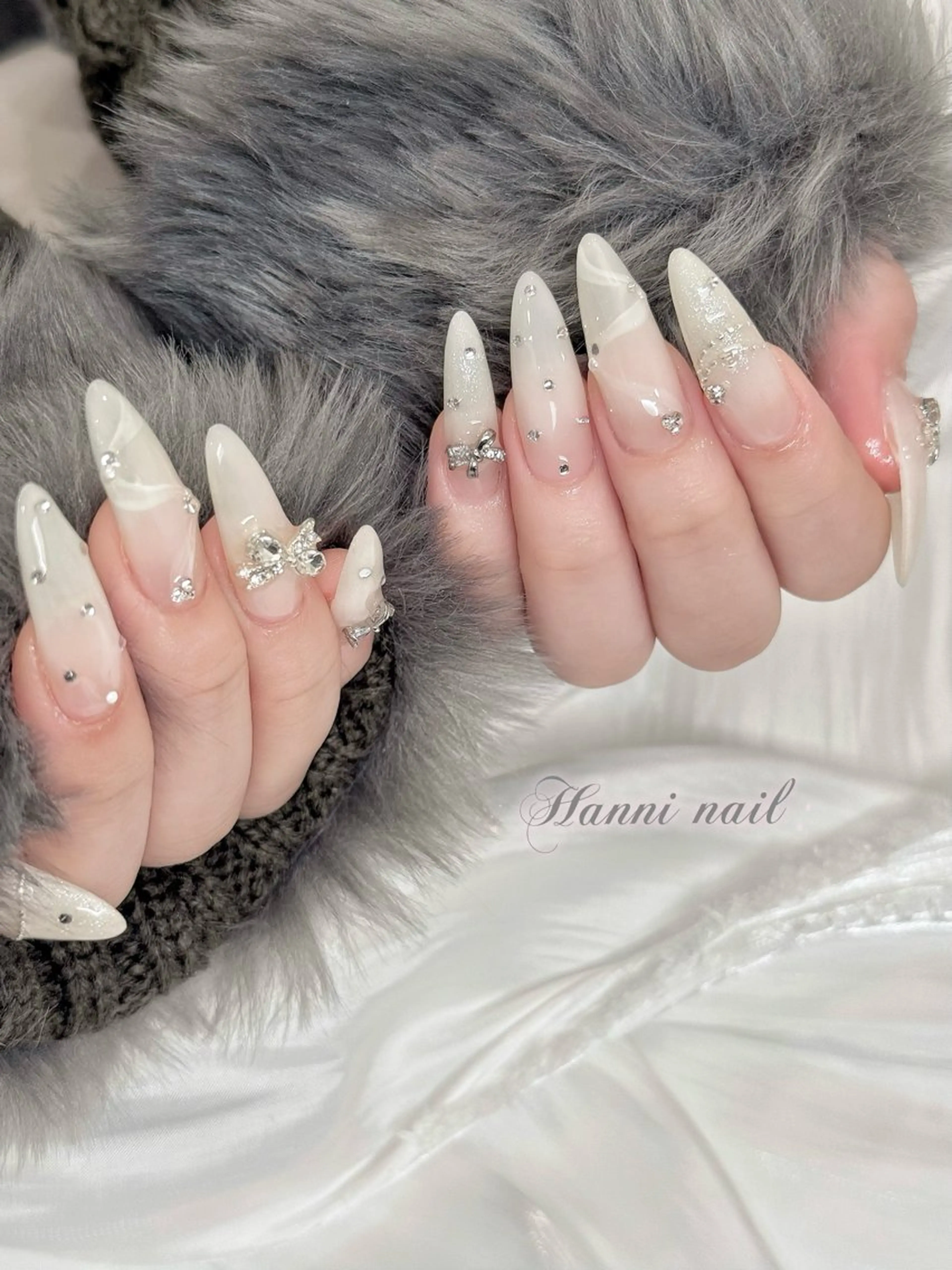 ネイル アートネイル ボルドー フレンチネイル 韓国ネイル 持ち込み ハンドネイル Hanni Nail Salon所属・Hanni ハンのネイルデザイン