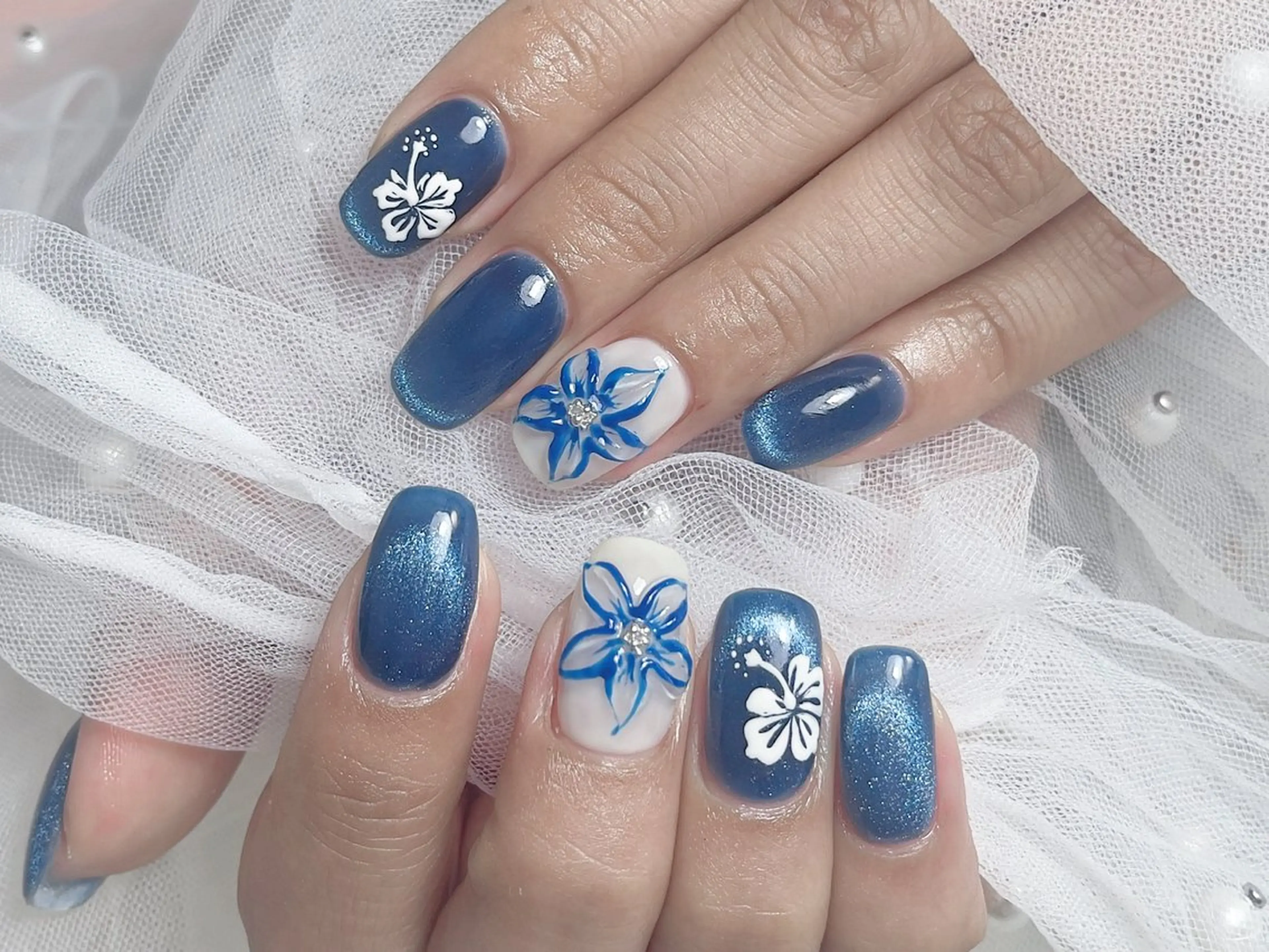 ネイル 𝐲𝐮𝐦𝐢🎀 長さ出しデザイン専門のネイルデザイン