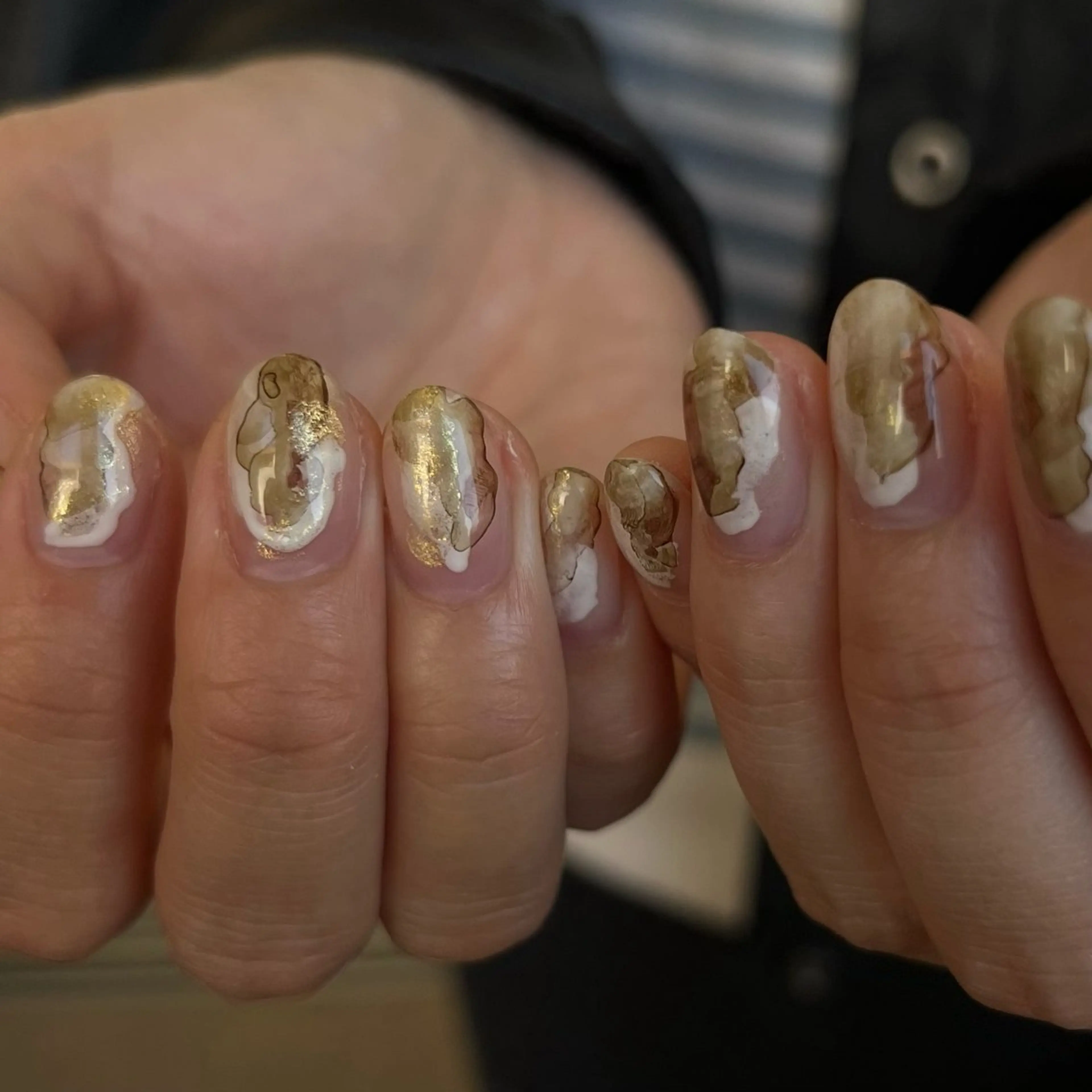 ネイル ハンドネイル Ray. ちゅるん系ニュアンスのネイルデザイン