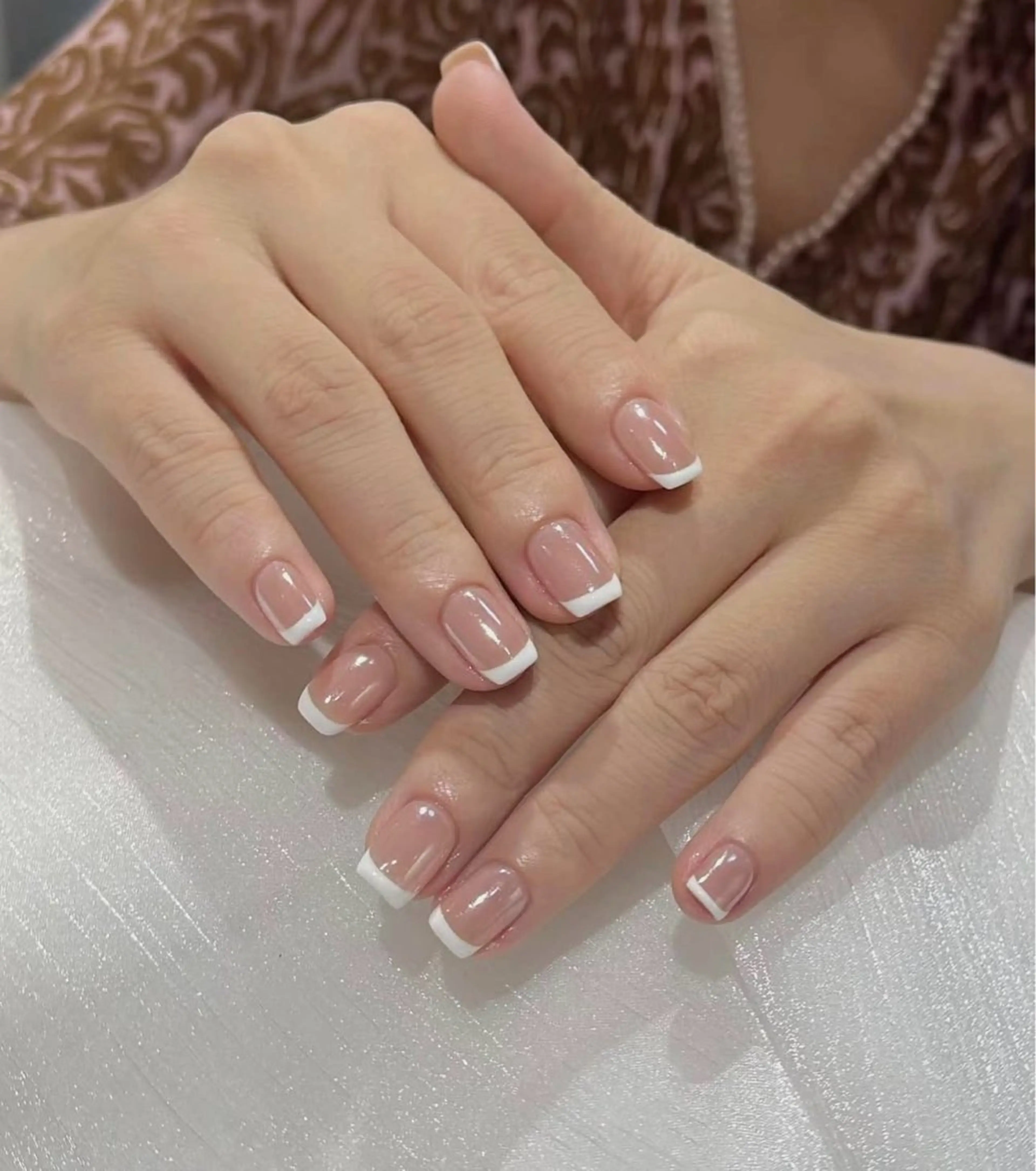 ネイル チークネイル フレンチネイル グラデーション キラキラネイル 韓国ネイル Minette nailHuongのネイルデザイン