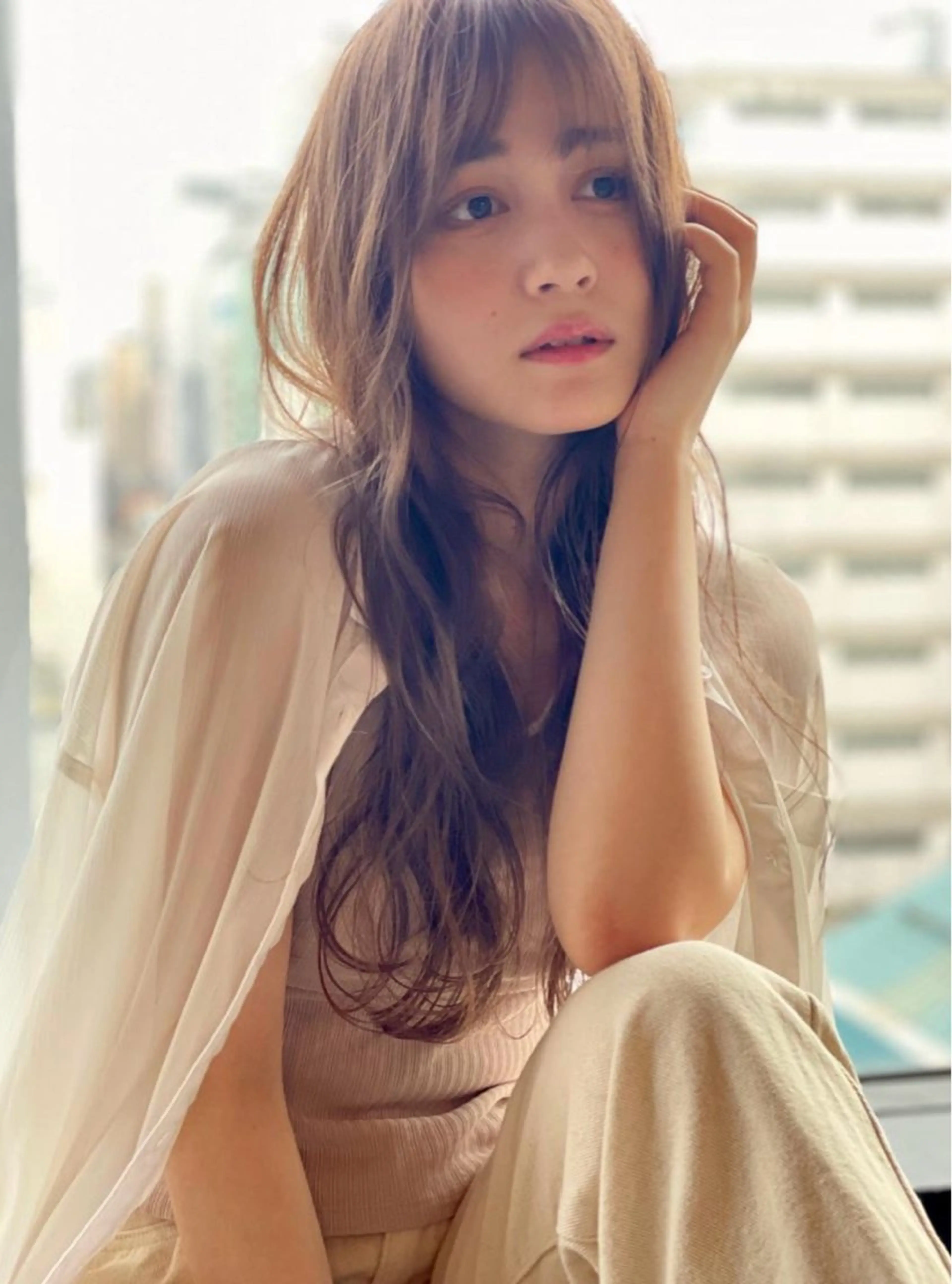 ロング カット トリートメント 最新ケアカラー 髪質改善YUTOのヘアスタイル