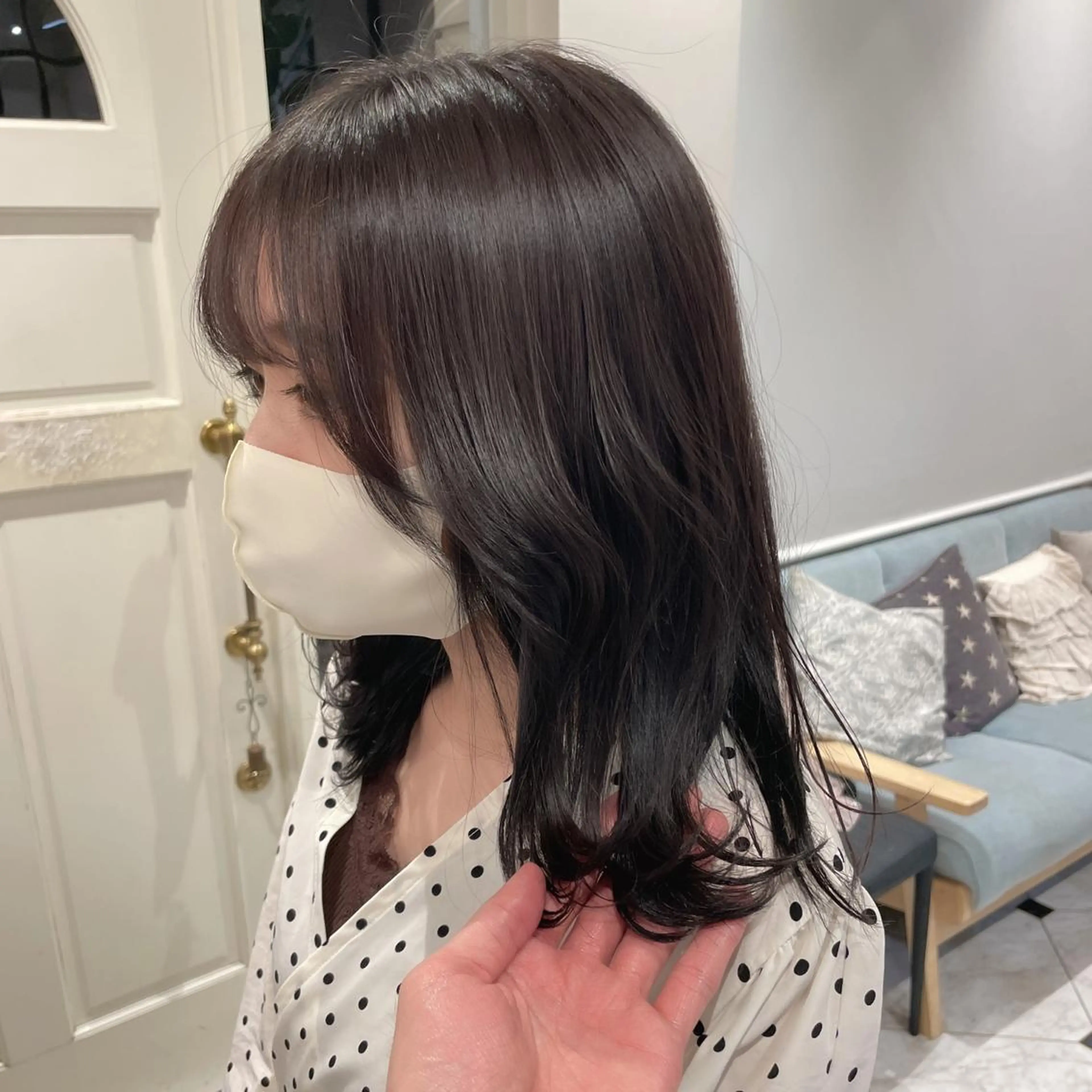 ミディアム カット 縮毛矯正 トリートメント レイヤー/韓国ヘア 縮毛矯正🫧鈴木颯のヘアスタイル