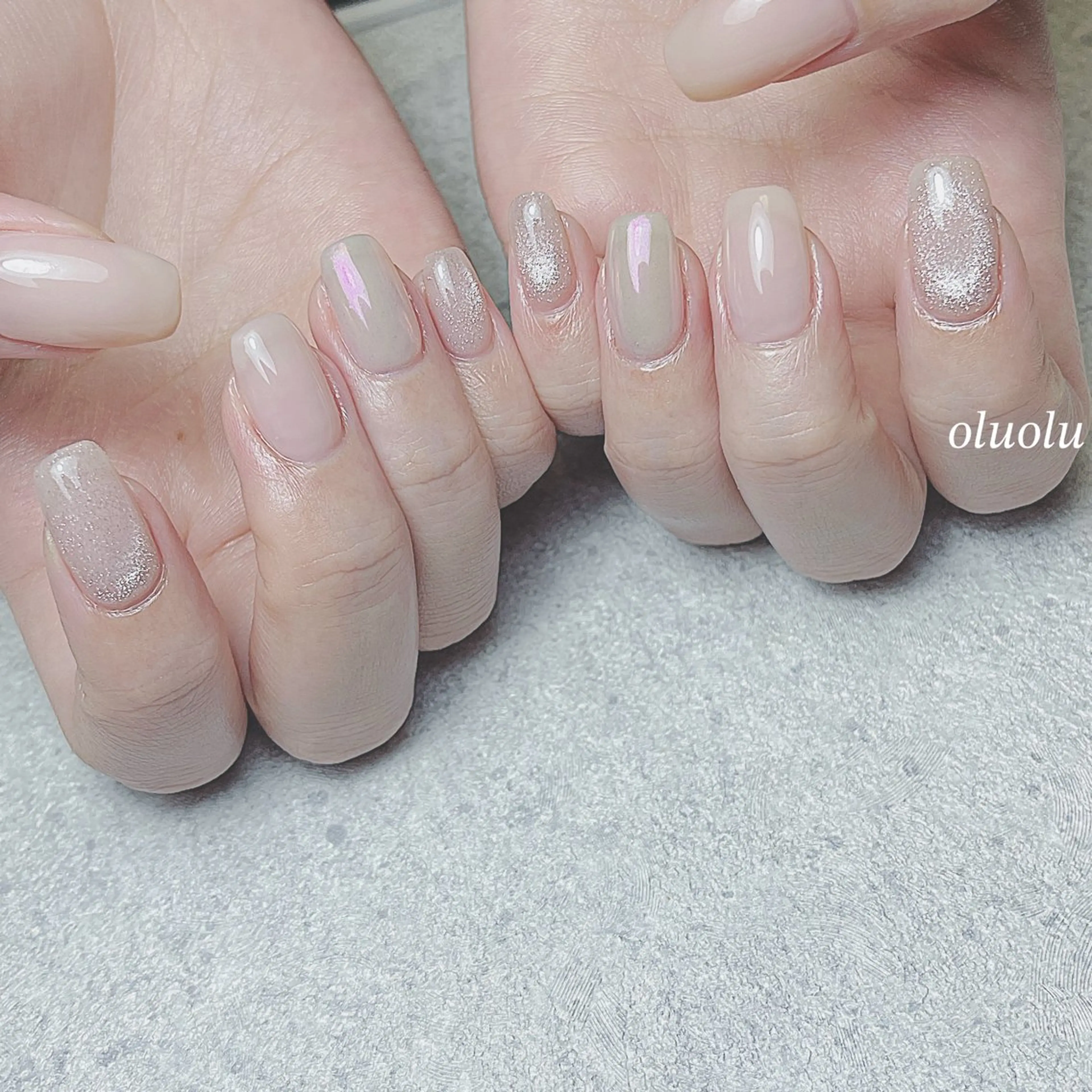 ネイル アートネイル オーロラネイル フットネイル マグネットネイル ハンドネイル 大村 紬華のネイルデザイン