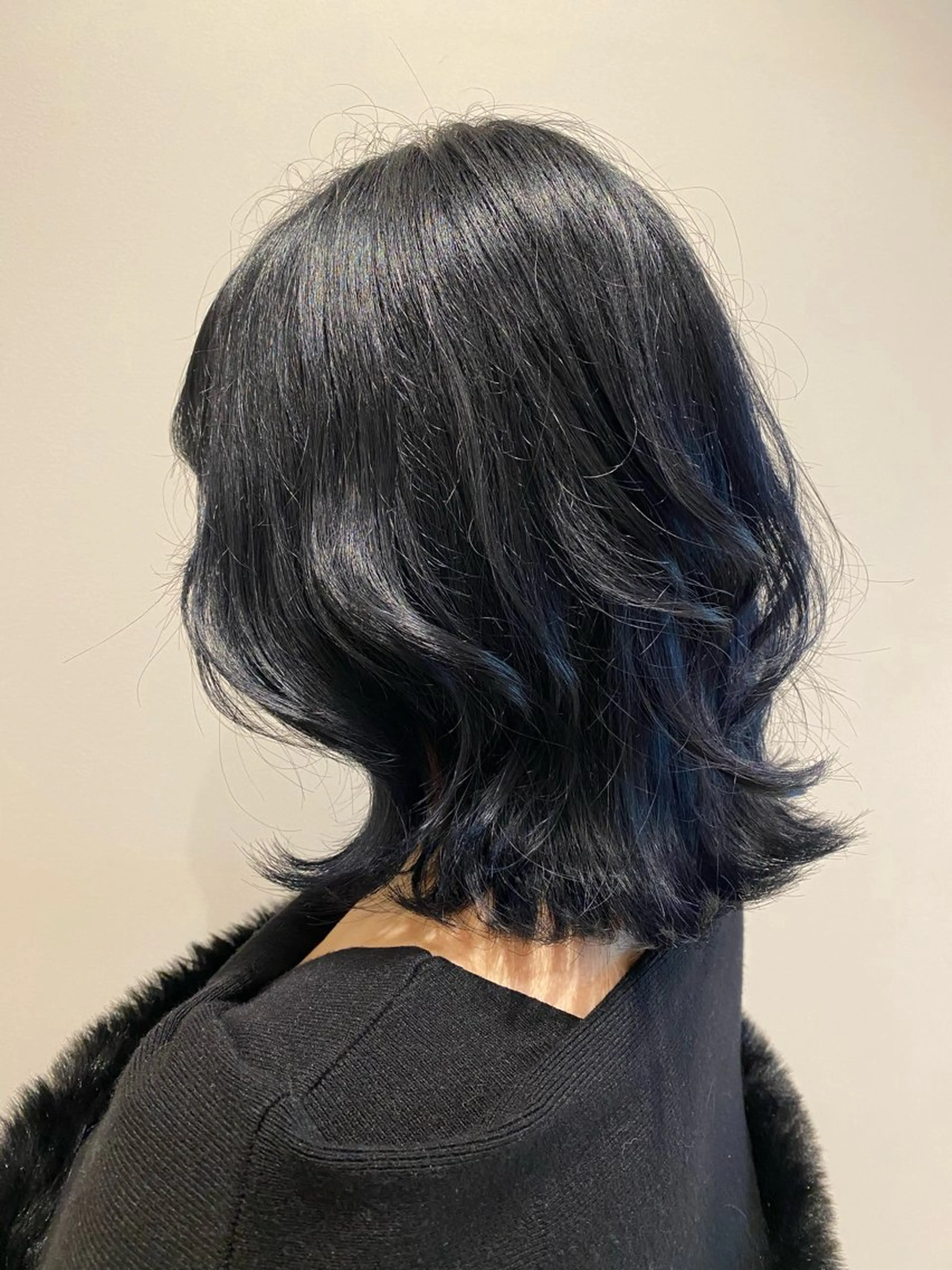 ミディアム カラー 黒髪 ブルーカラー カット ヘアカラー トリートメント 艶髪🌿美髪 大塚礼乃【西荻窪】のヘアスタイル