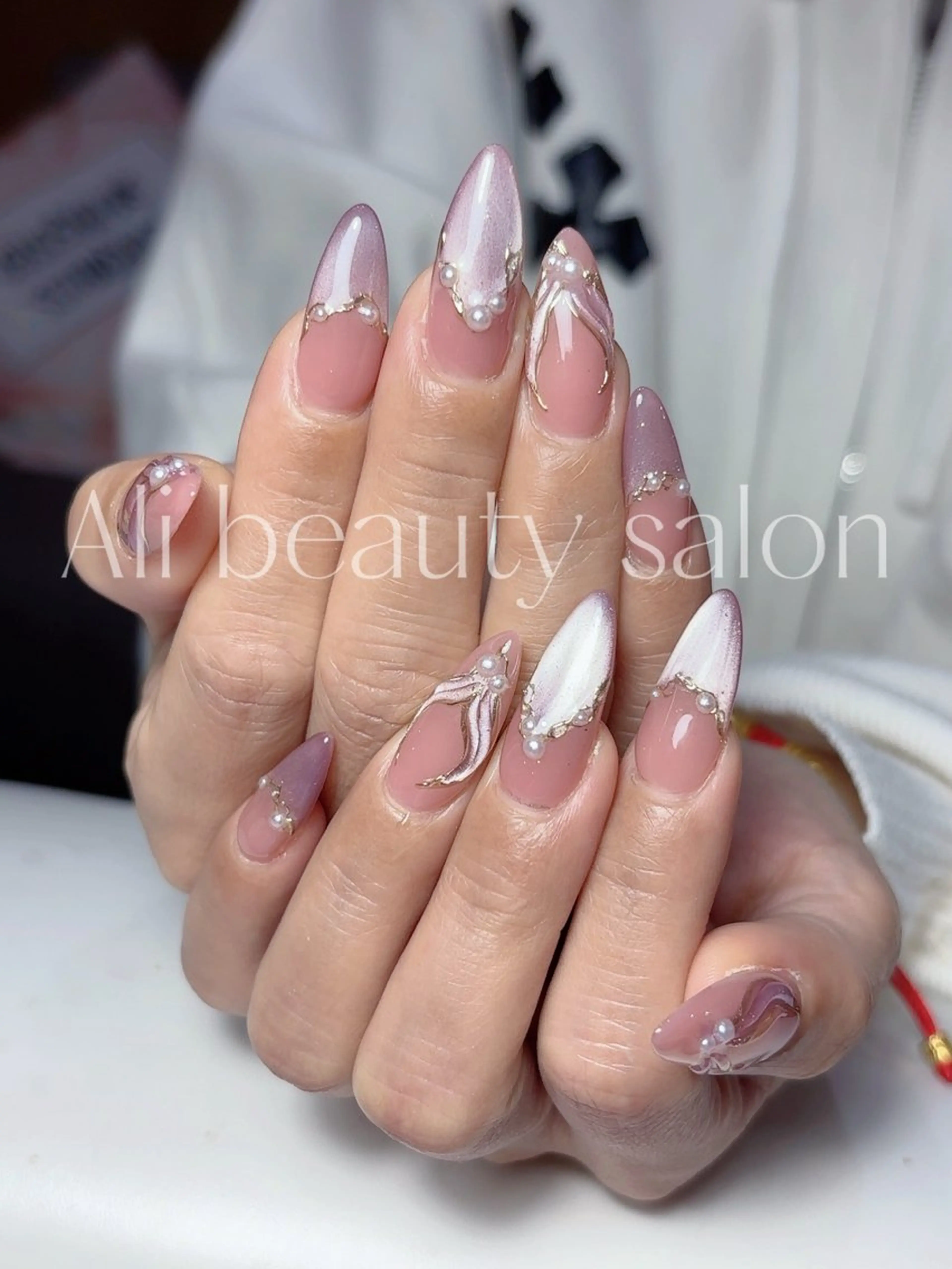 ネイル マグネットネイル ミラーネイル 持ち込み ハンドネイル Ali 新小岩 ネイル専門のネイルデザイン