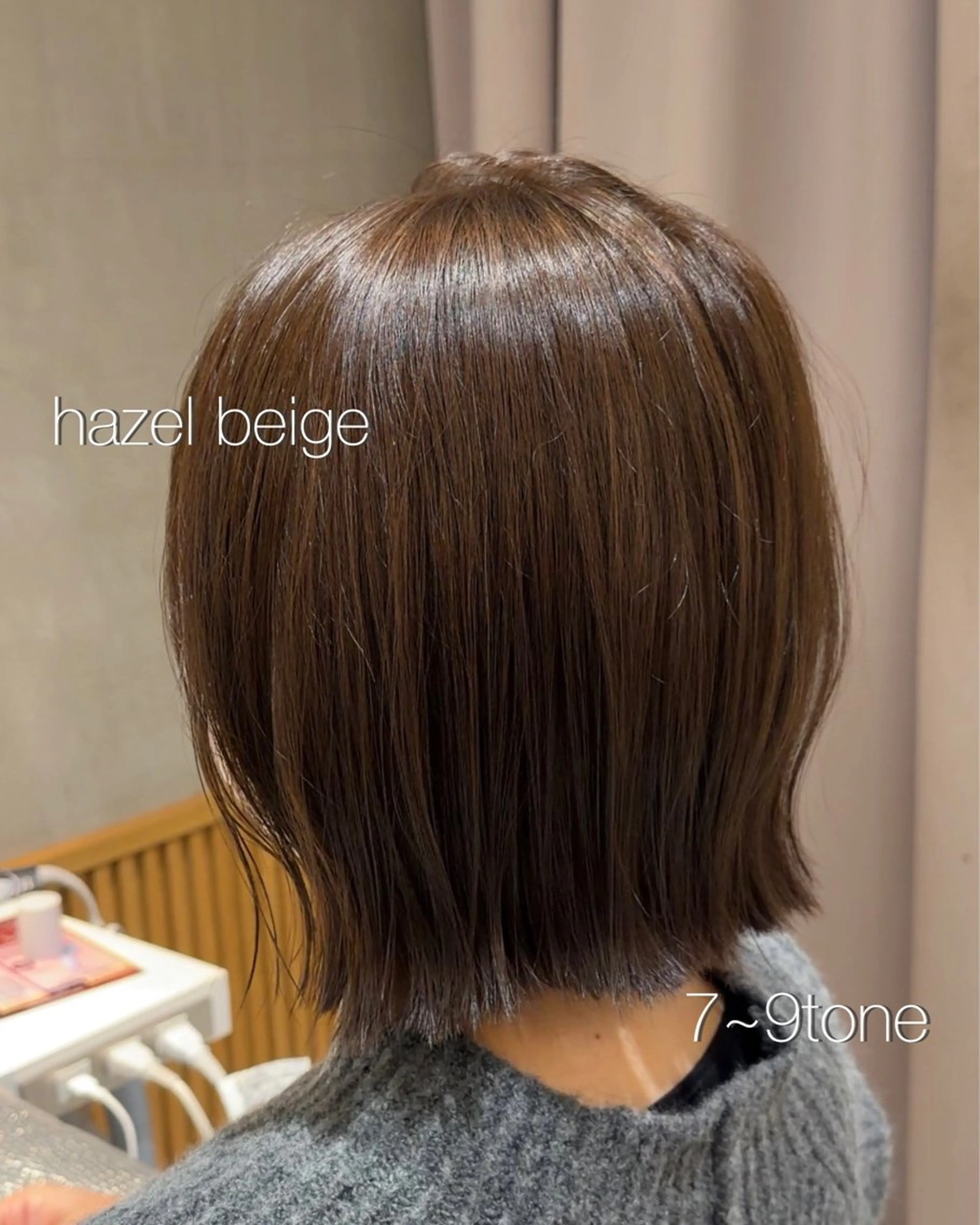 ミディアム カット ヘアカラー トリートメント けいし🐬ボブ 美髪縮毛矯正のヘアスタイル