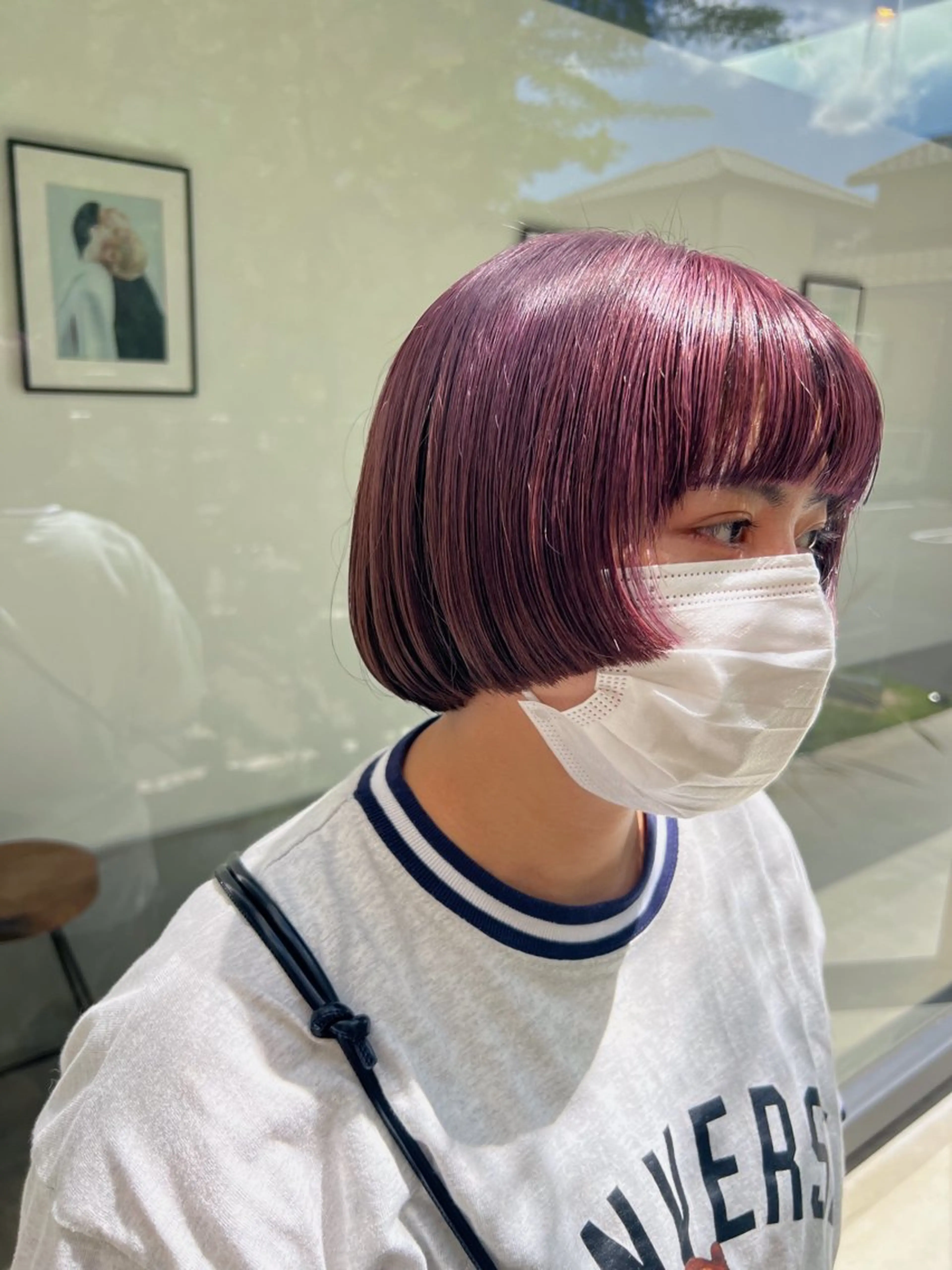 ショート カラー ブリーチ ハイトーンカラー パープルカラー ボブ ヘアカラー トリートメント Ryo リョウのヘアスタイル