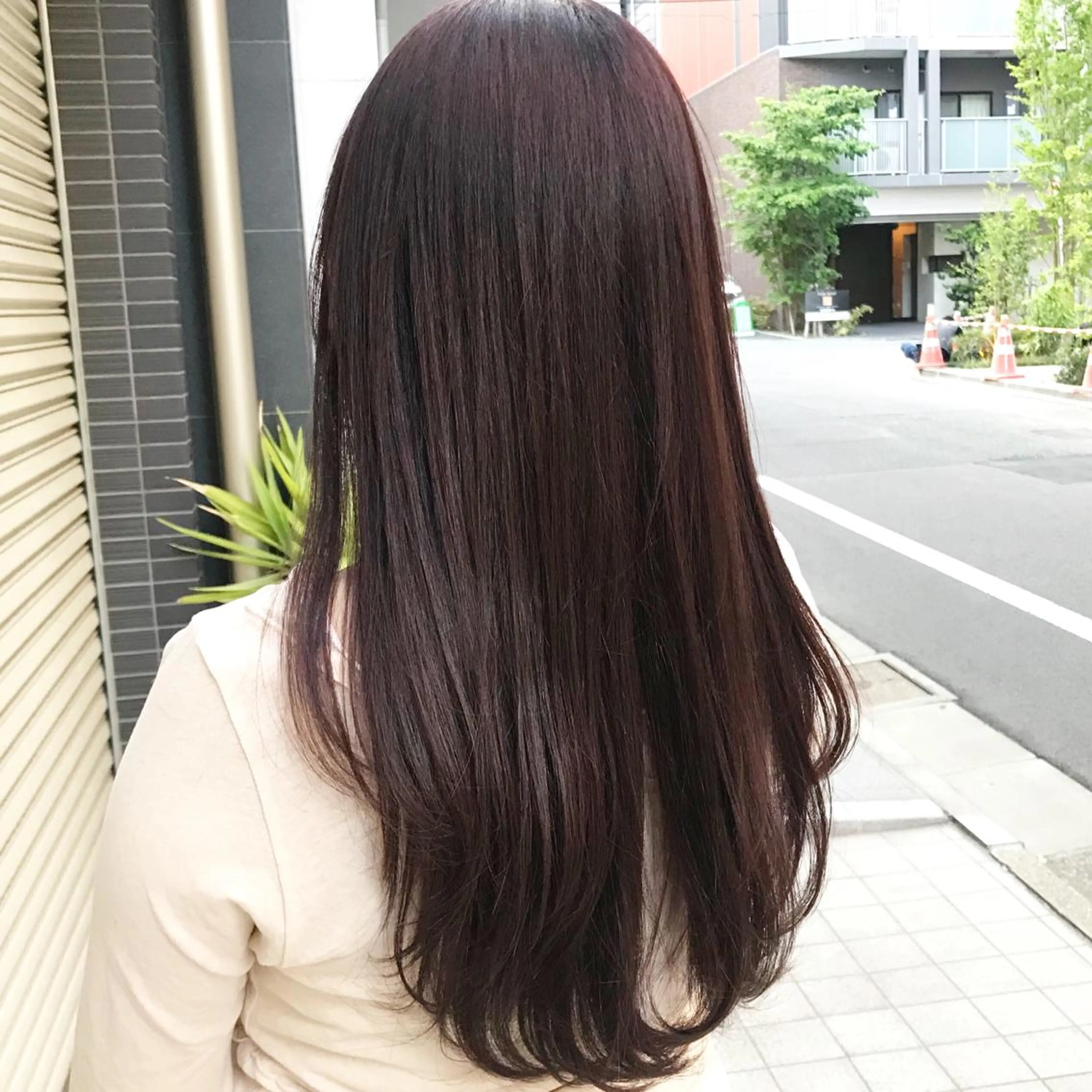 ロング カラー ブラウンカラー 透明感カラー パープルカラー パープルブラウン カット ヘアカラー トリートメント ヘアセット ✂︎ウルフ・ショート ✂︎MIKUNIのヘアスタイル