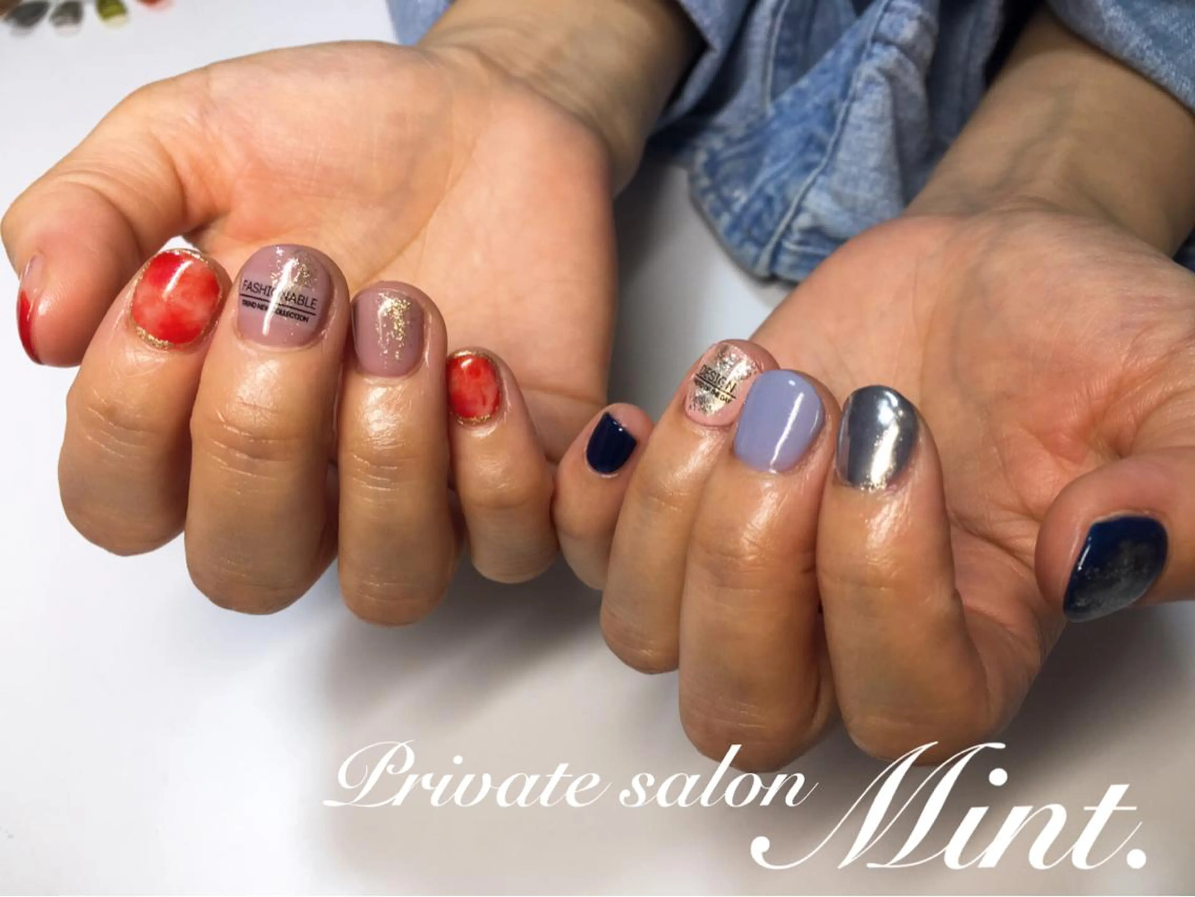 ショート ネイル ジェルネイル ハンドネイル Mint. nailのネイルデザイン