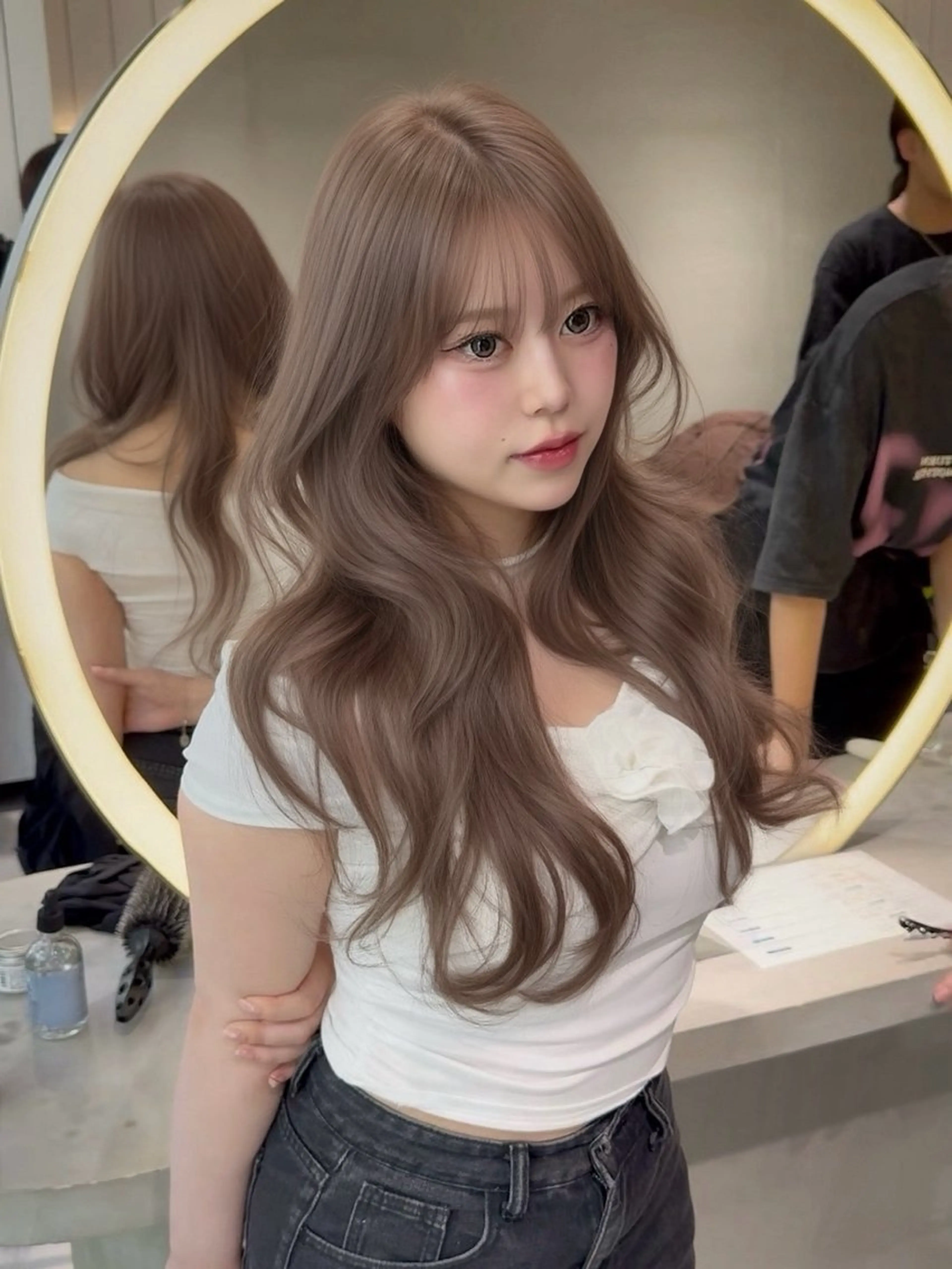 ロング カラー カット トリートメント Lond Le'a /ハイトーンカラーのヘアスタイル