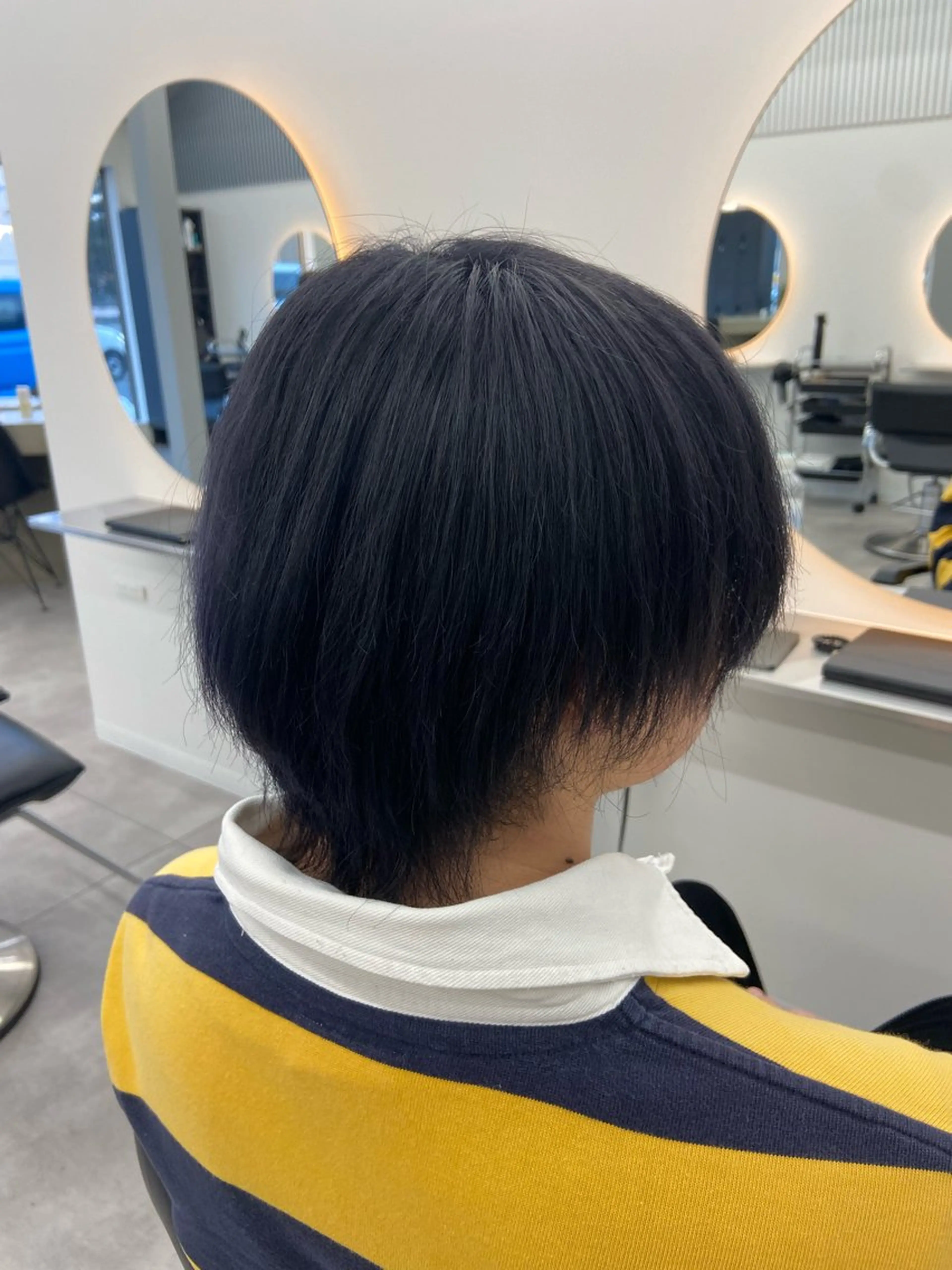 カラー メンズ ネイビーカラー ヘアカラー トリートメント 福田 文太のヘアスタイル