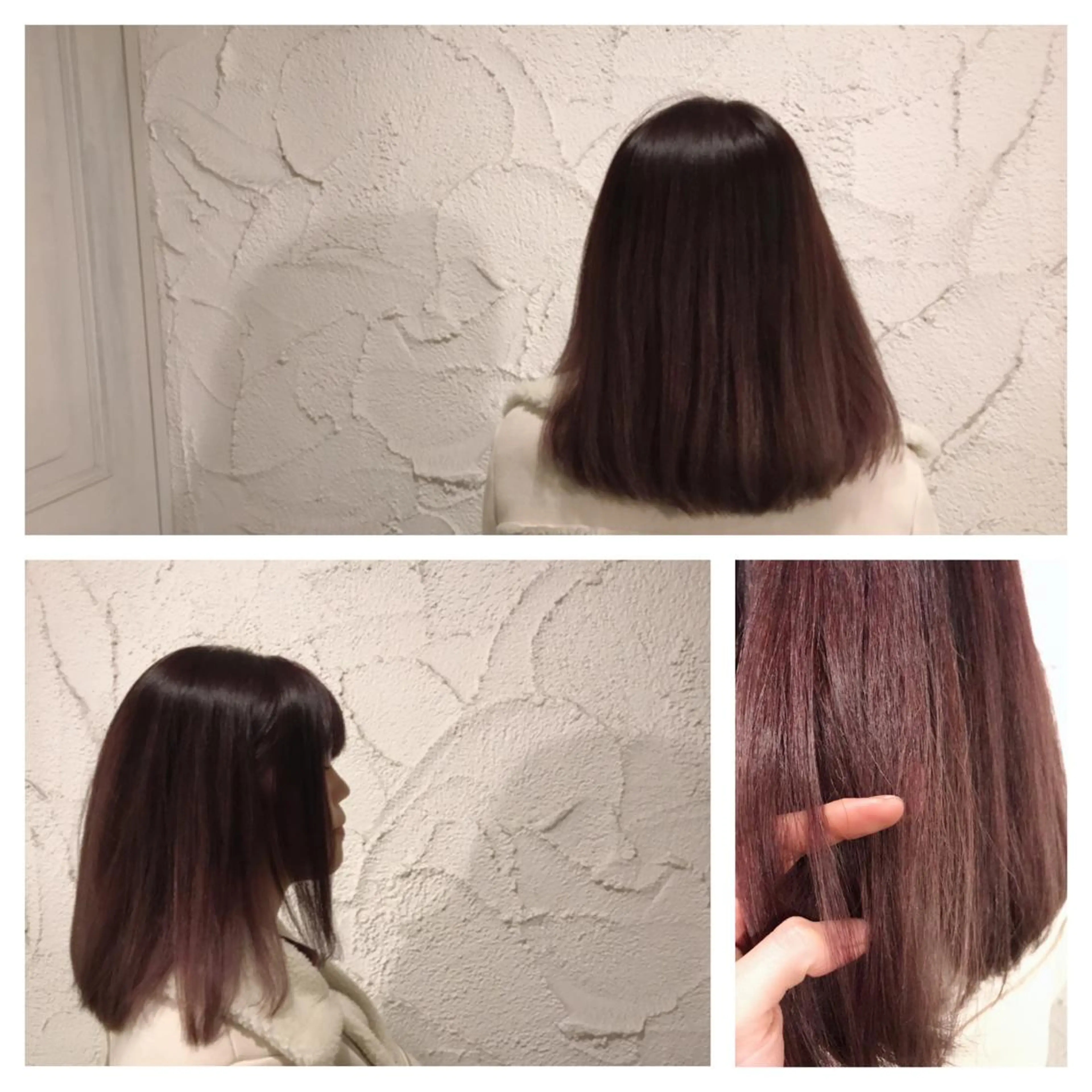 ミディアム カラー バイオレットカラー Jill franc _ ayanoのヘアスタイル