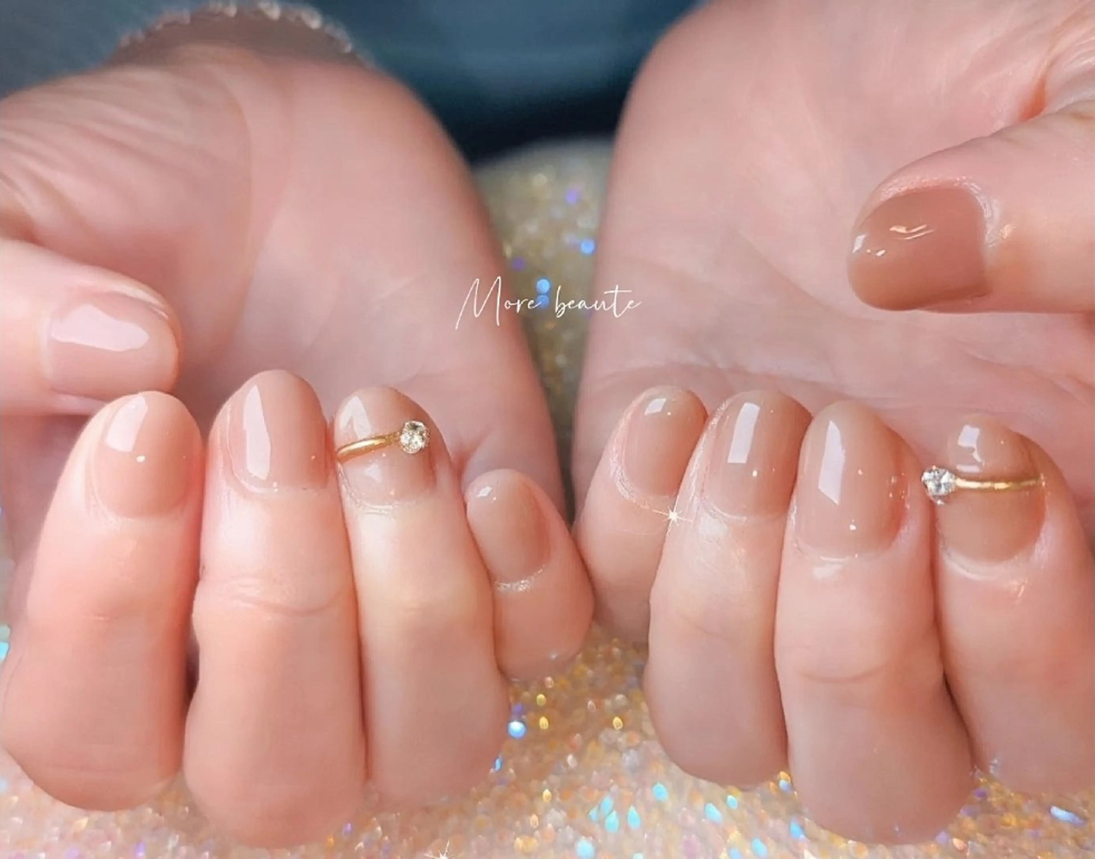 ネイル 桜ネイル 長さ出し ジェルネイル ハート 韓国ネイル ハンドネイル I LOVE ME  NAIL.｡.:*♡のネイルデザイン