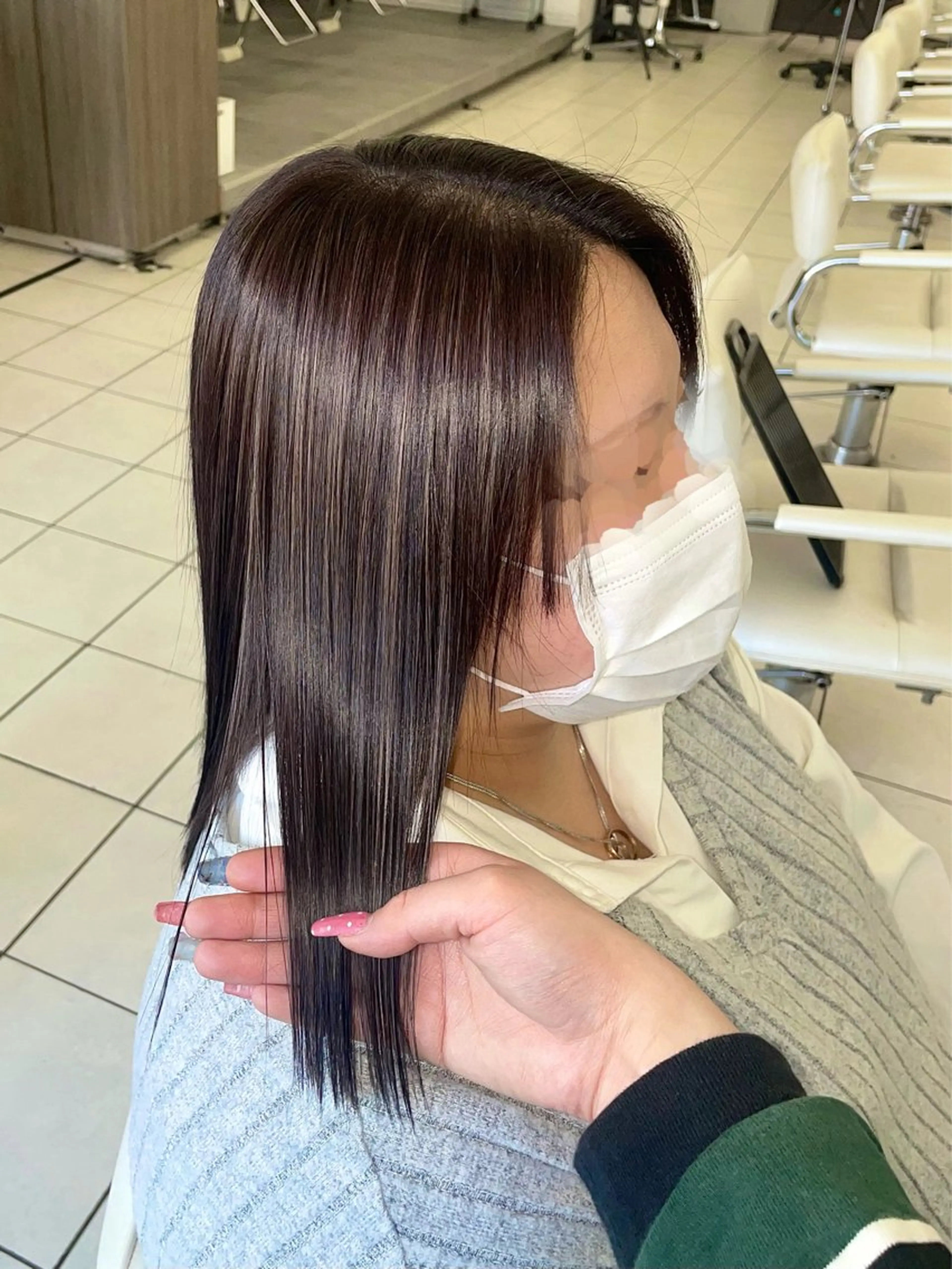 セミロング ハイライト ヘアカラー ダブルカラー/ブリ ーチ🪽minoriのヘアスタイル